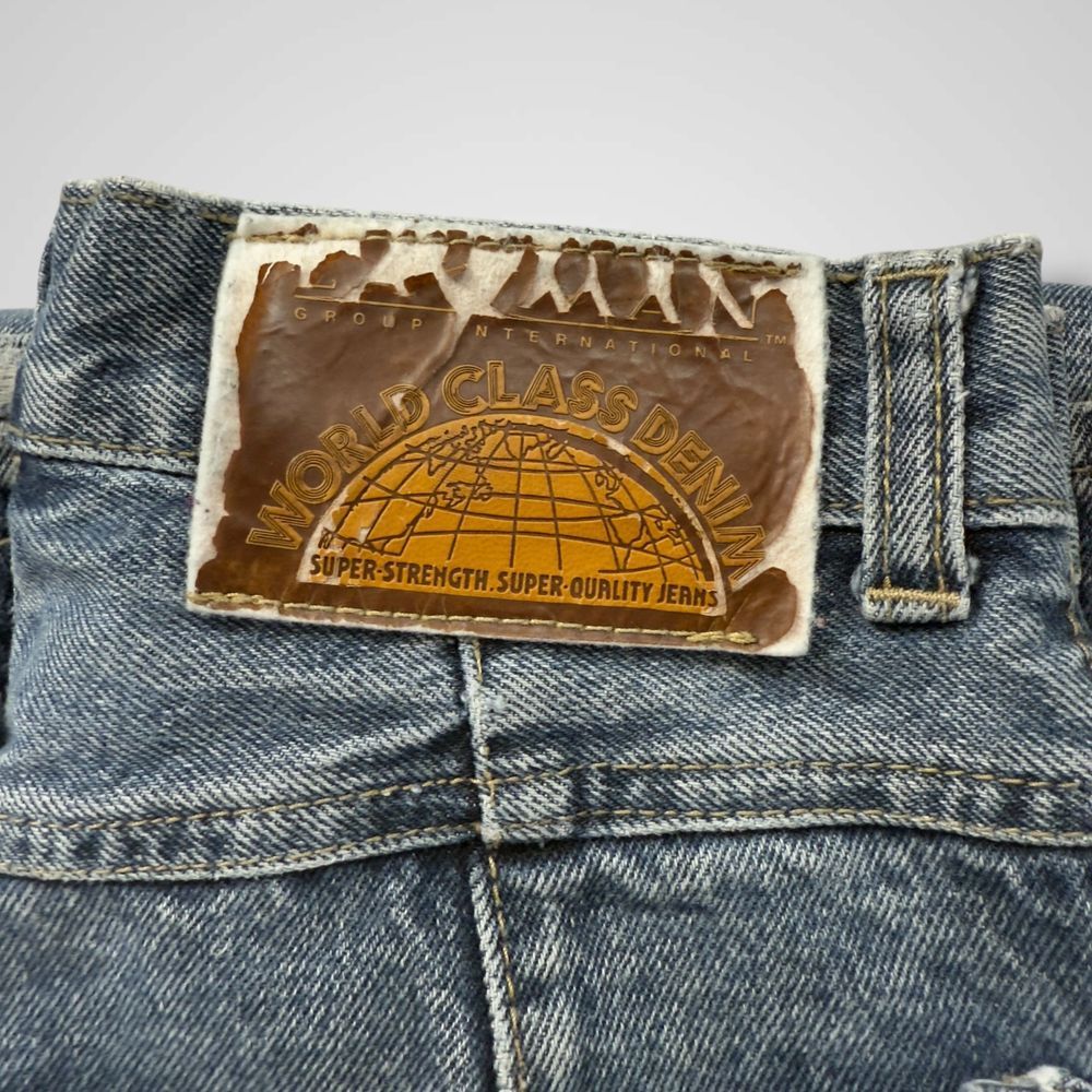 Lawman World Class Denim Vintage High Waisted Pleated Mom Jeans Distressed Sz 5