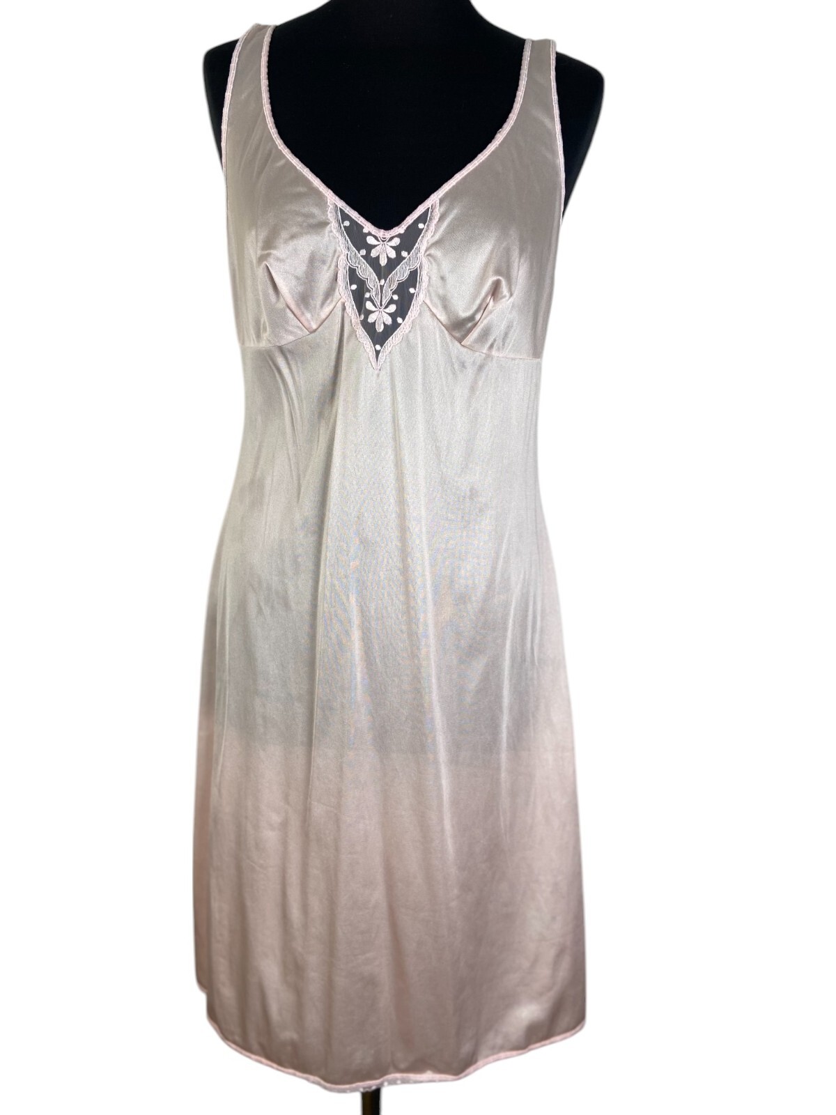Women’s vintage Pink Petticoat Dress Slip | Pink Full Slip | size EU 44