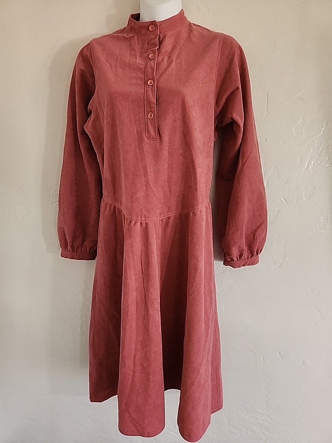 vintage ultra-suede dress parade 1970’s med? salmon