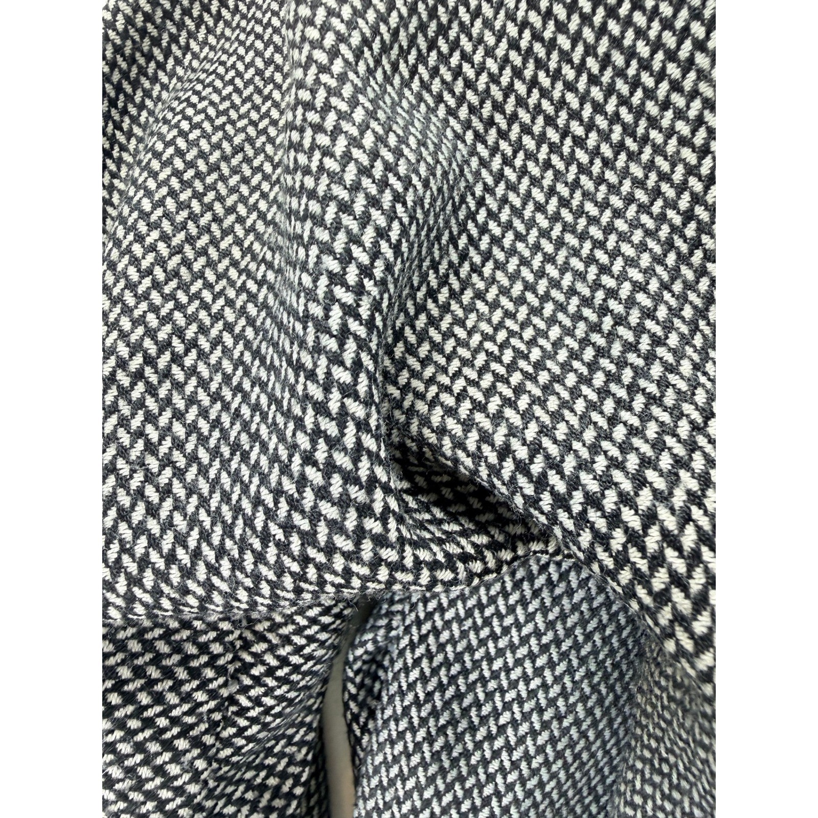 Vintage Emily 2 Piece Skirt Suit Black White Textured Set Unknown Size