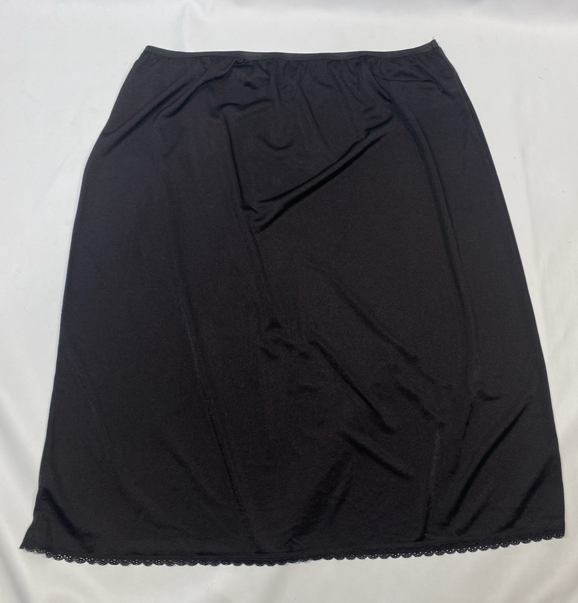 Black Half Slip SIZE 2X PLUS 26/28 black nylon classic modest COMFORT CHOICE
