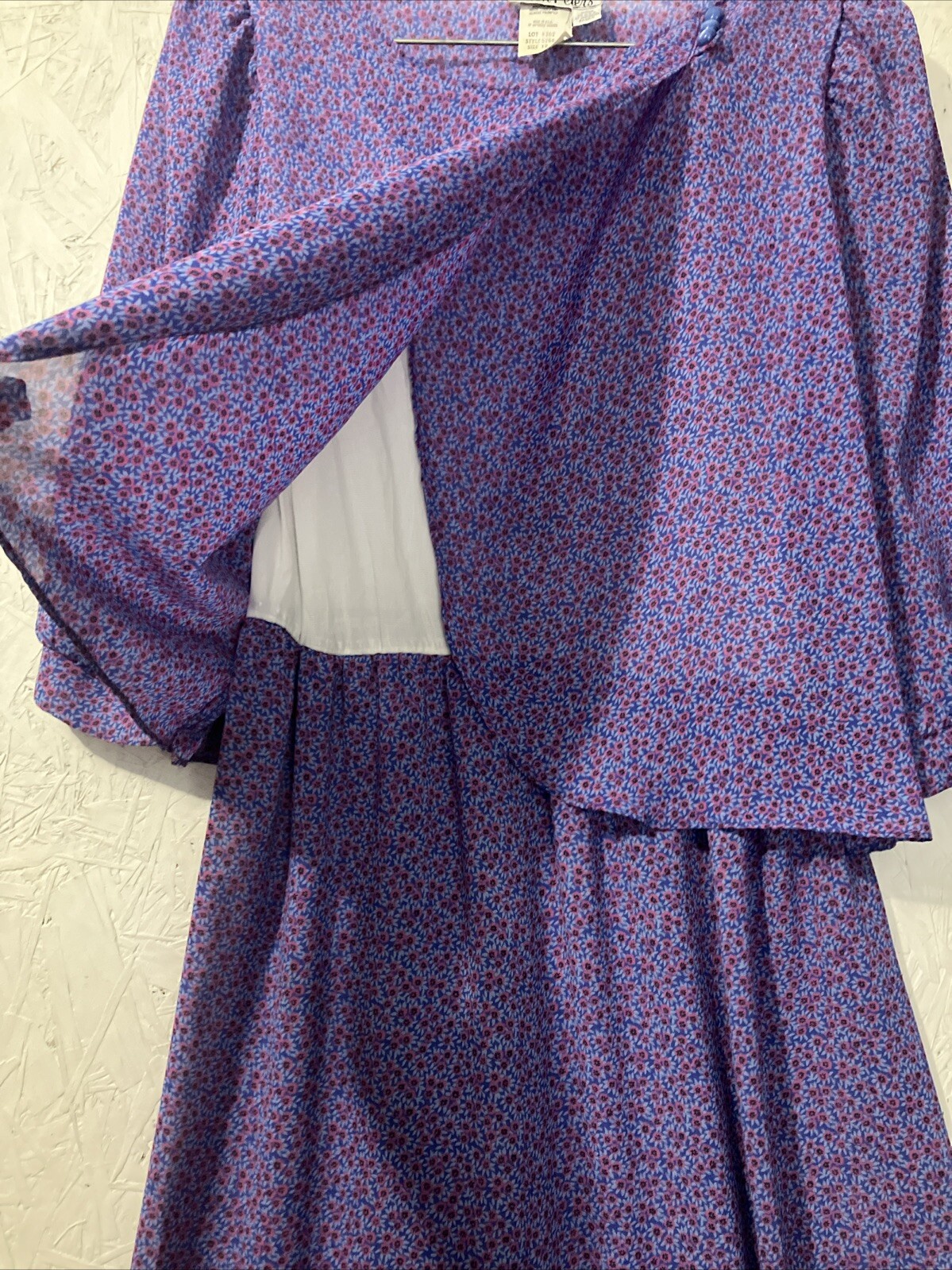 Vintage Alison Peters Purple, Pink Floral Dress Size 12