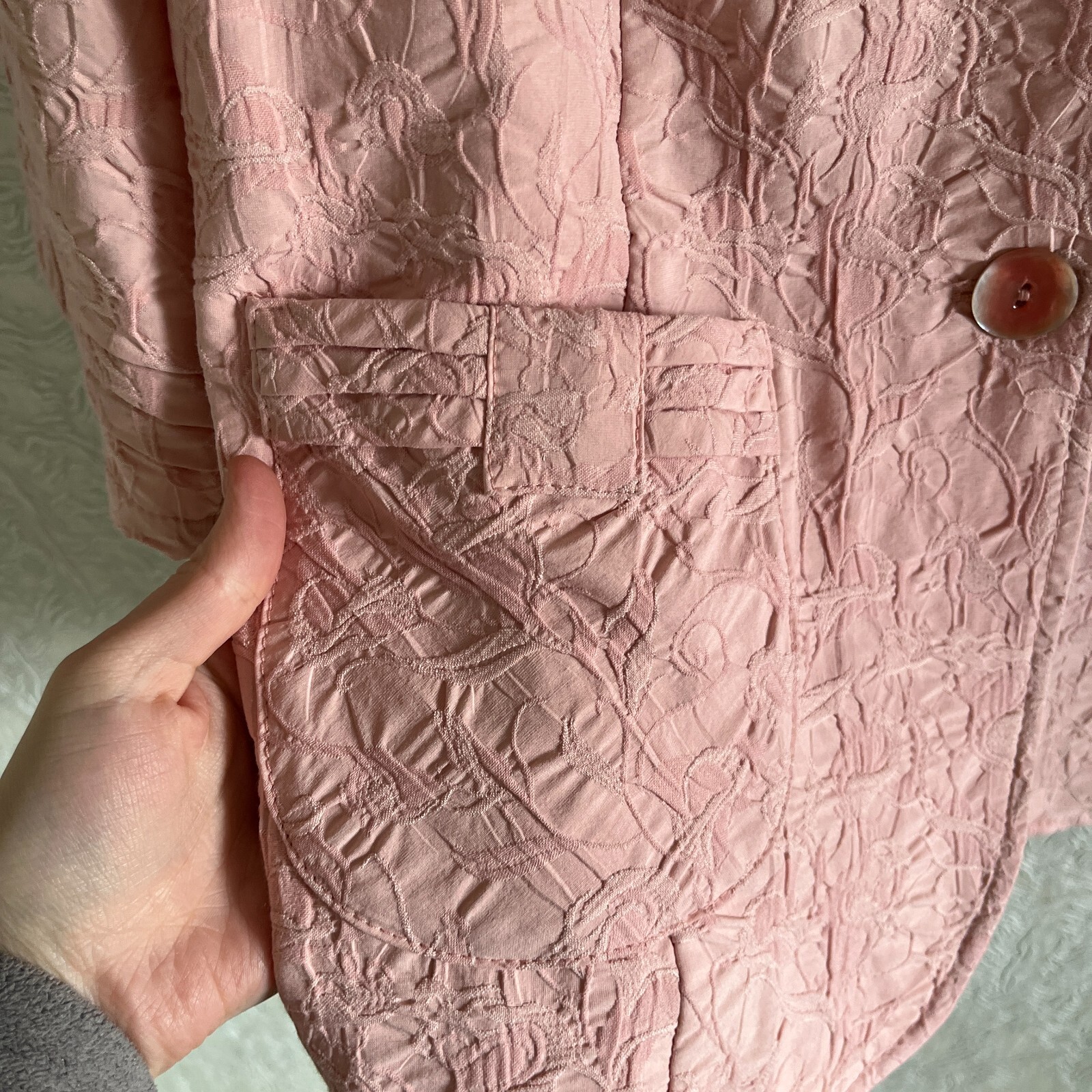 Rare Vintage Fair Lady Pink Womans Germany 3/4 Sleeve Jacket Size M