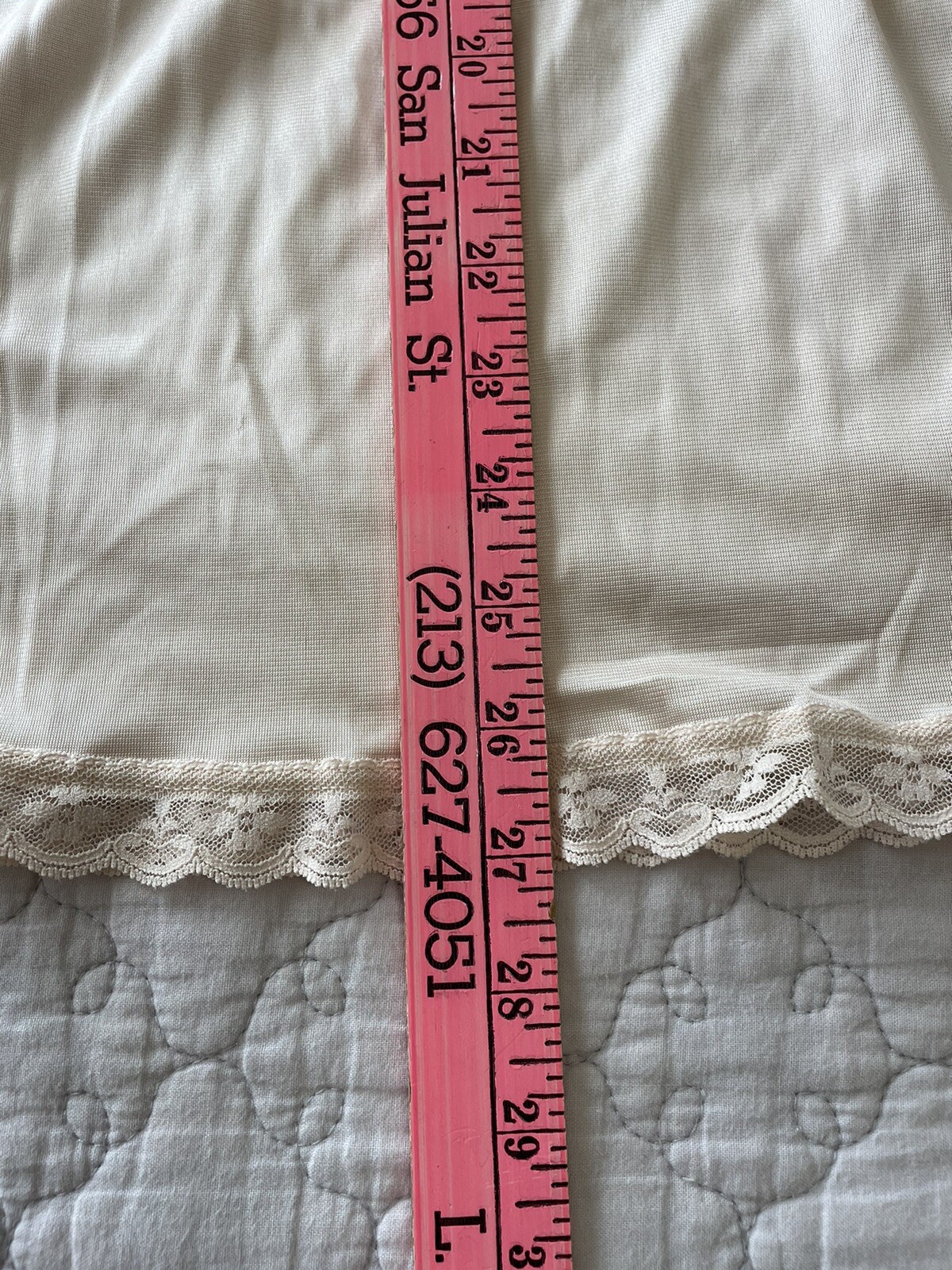 Vintage Warners 53300 LATTE Half Slip Antron Nylon Satin Perfect Measure Size L