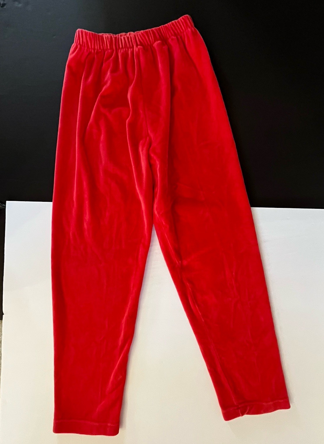 Vintage 90s Neiman Marcus M Red Velour Animal Print Track Suit Jacket Pants Set