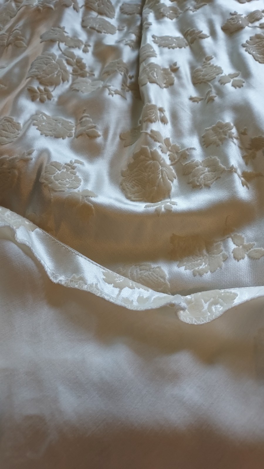 Vintage Zum Zum By Niki Livas Ivory & Floral Velvet Embellished Maxi Dress