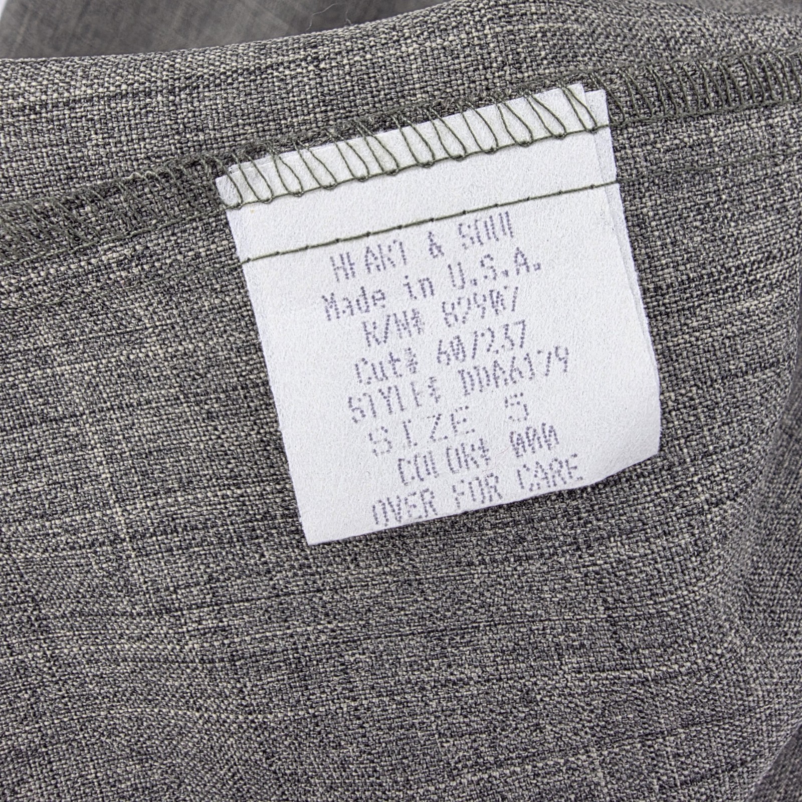 Vintage Heart Soul Button Front Long Jacket Dress USA Minimalist Gray Size 5