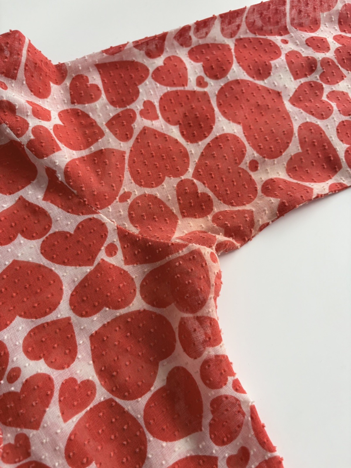 Vintage 60s 70s Ruffle Red Heart Long Sleeve Shirt Mini Skirt Dot Set small