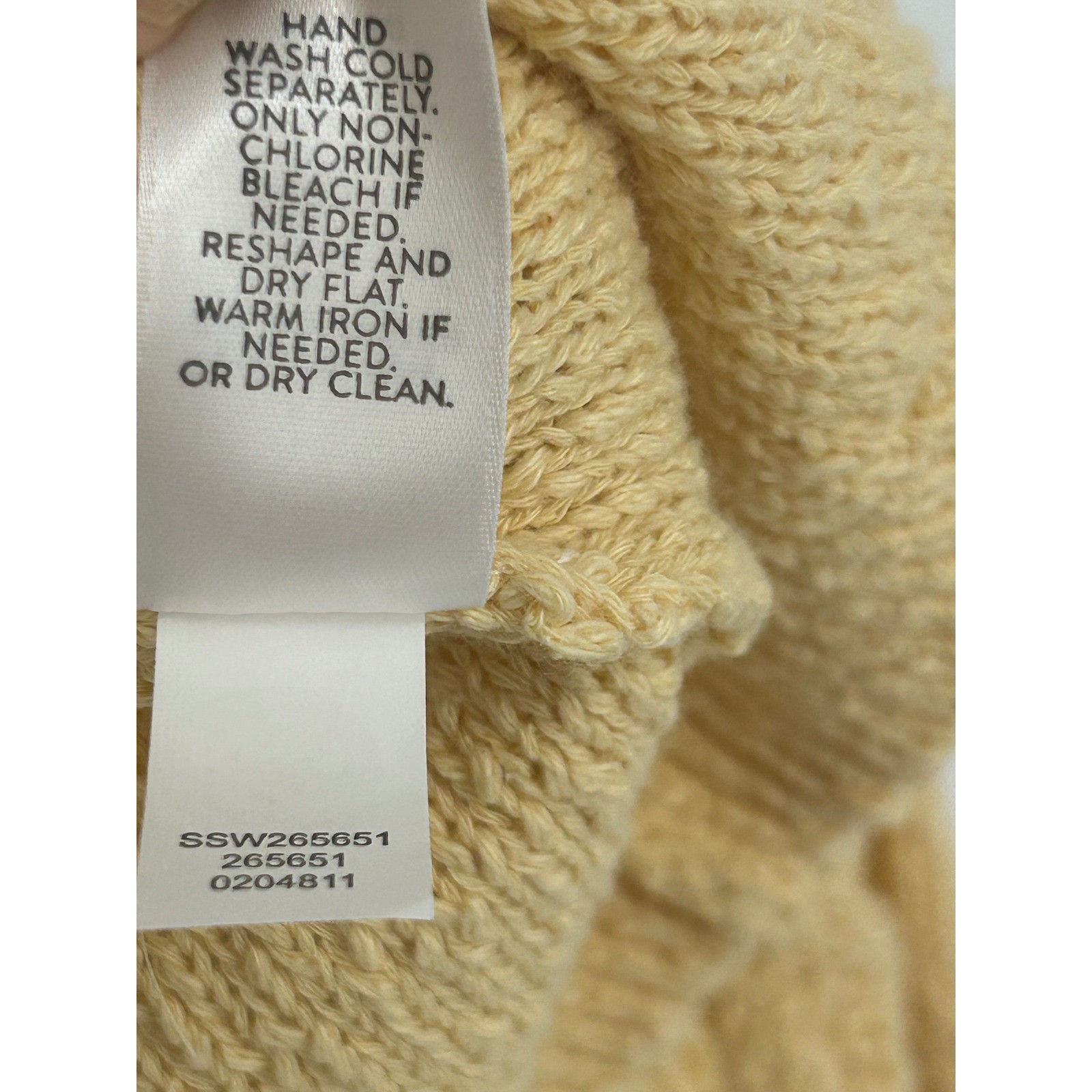 „NWT” J. Jill Women’s Cable Knit V-Neck Sweater In Sunshine Yellow- Size Large