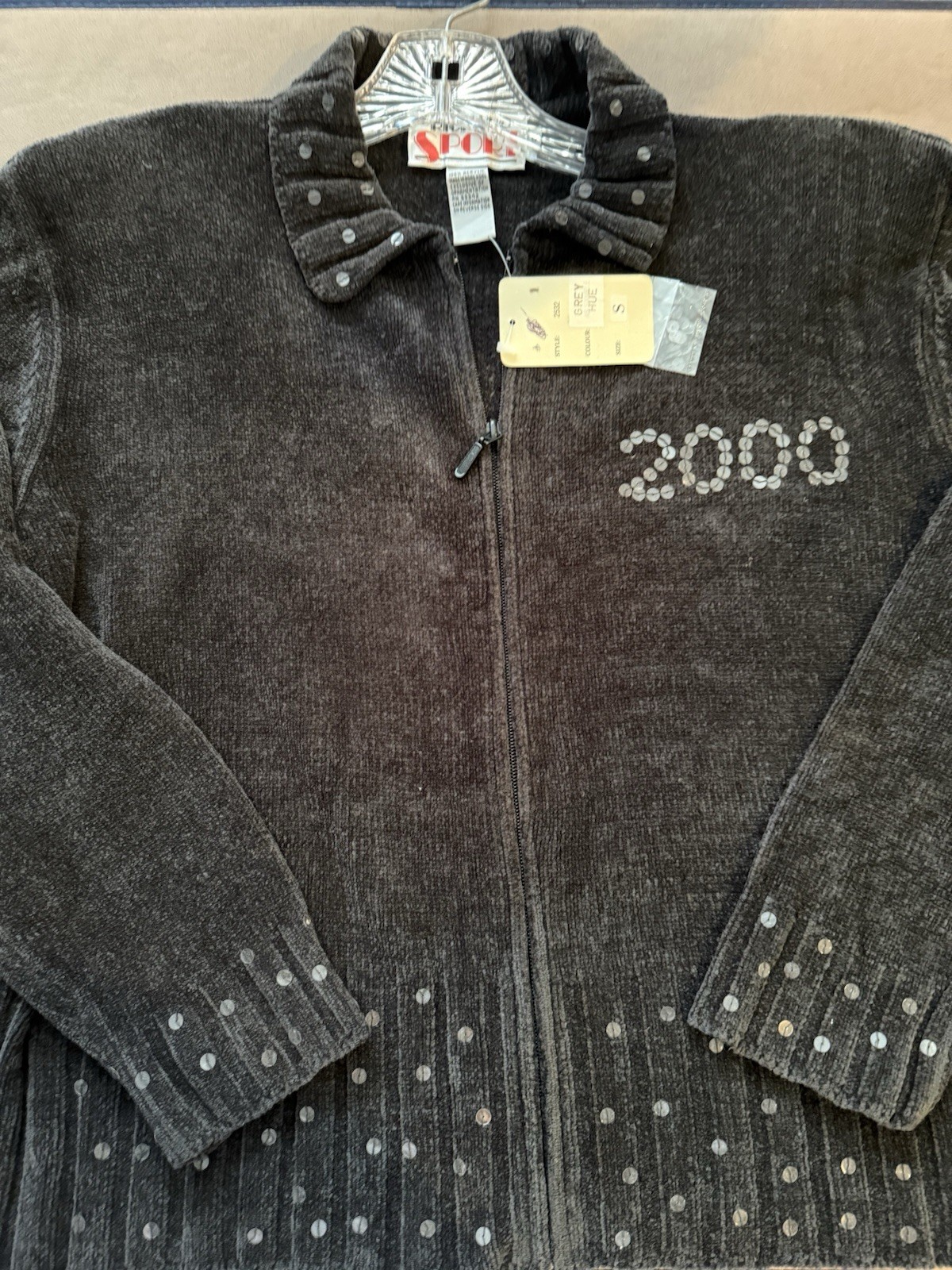 Vintage Y2K Women’s Richard Sport Chenille Cardigan NWT Size S Small