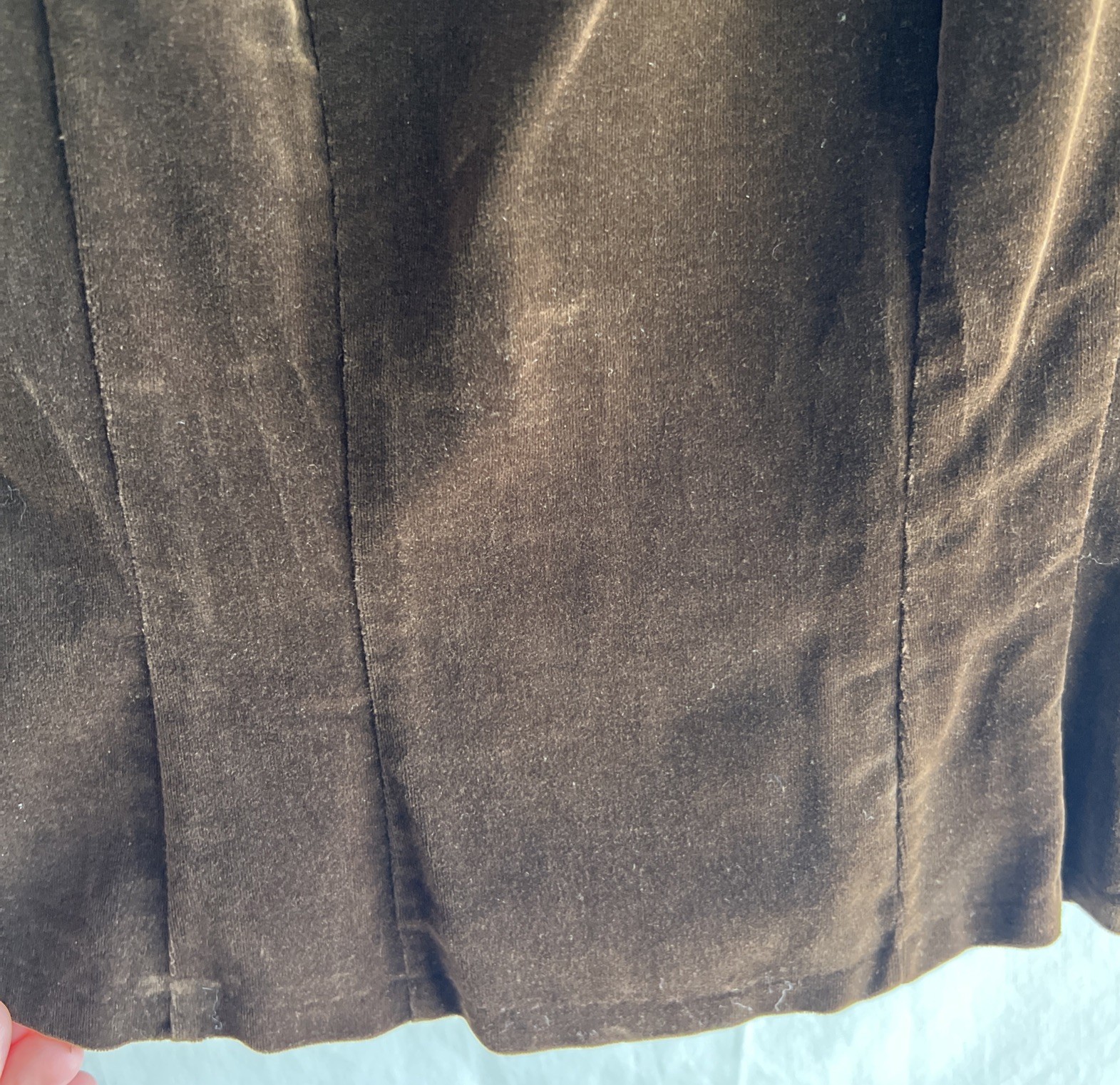 1950s Vintage Abby Michael Ltd Brown Velvet Camisole Tank Top Corset Size XS/S