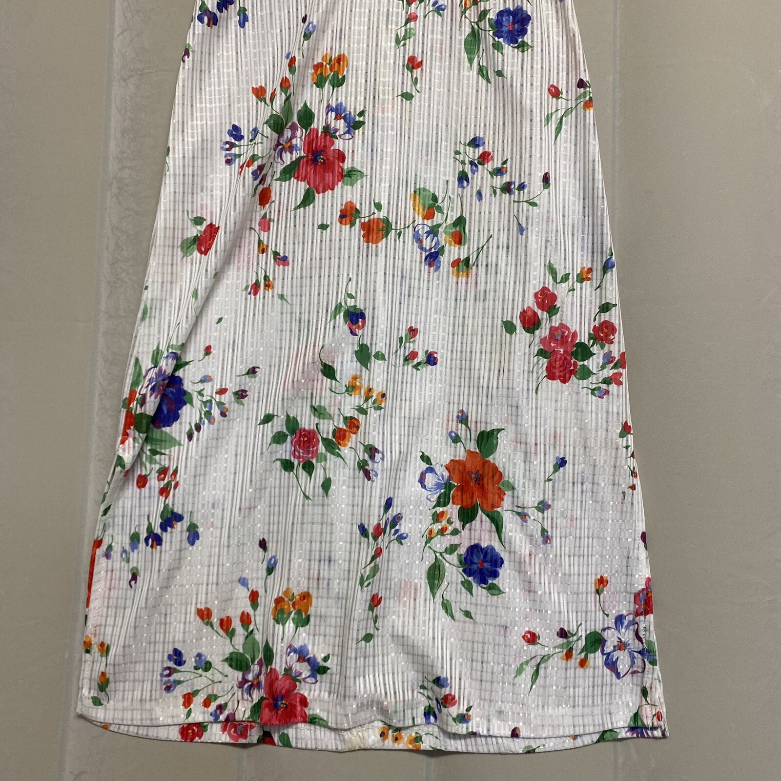 Vintage Mara Jrs of California Dress Size 5 Floral Midi Mandarin Collar 1970s