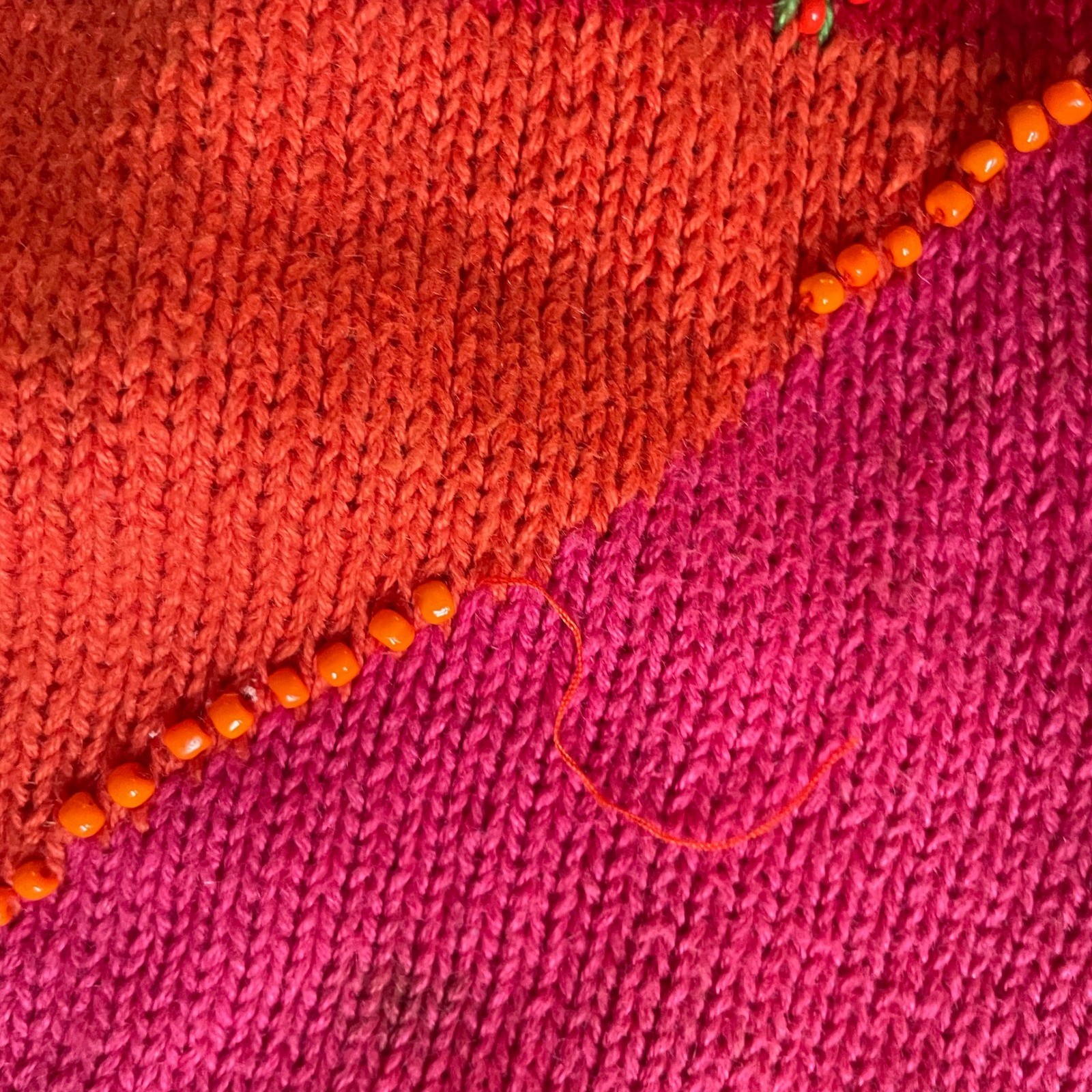 Colorful Vintage Funky Gladys Bagley Sweater Small