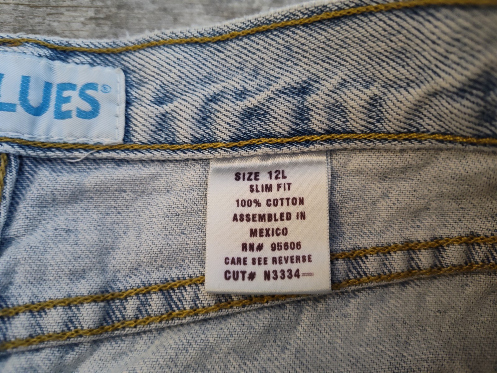LA Blues Vintage Denim Jeans Womens Size 12L MOM High Waist Slim Fit Light Wash