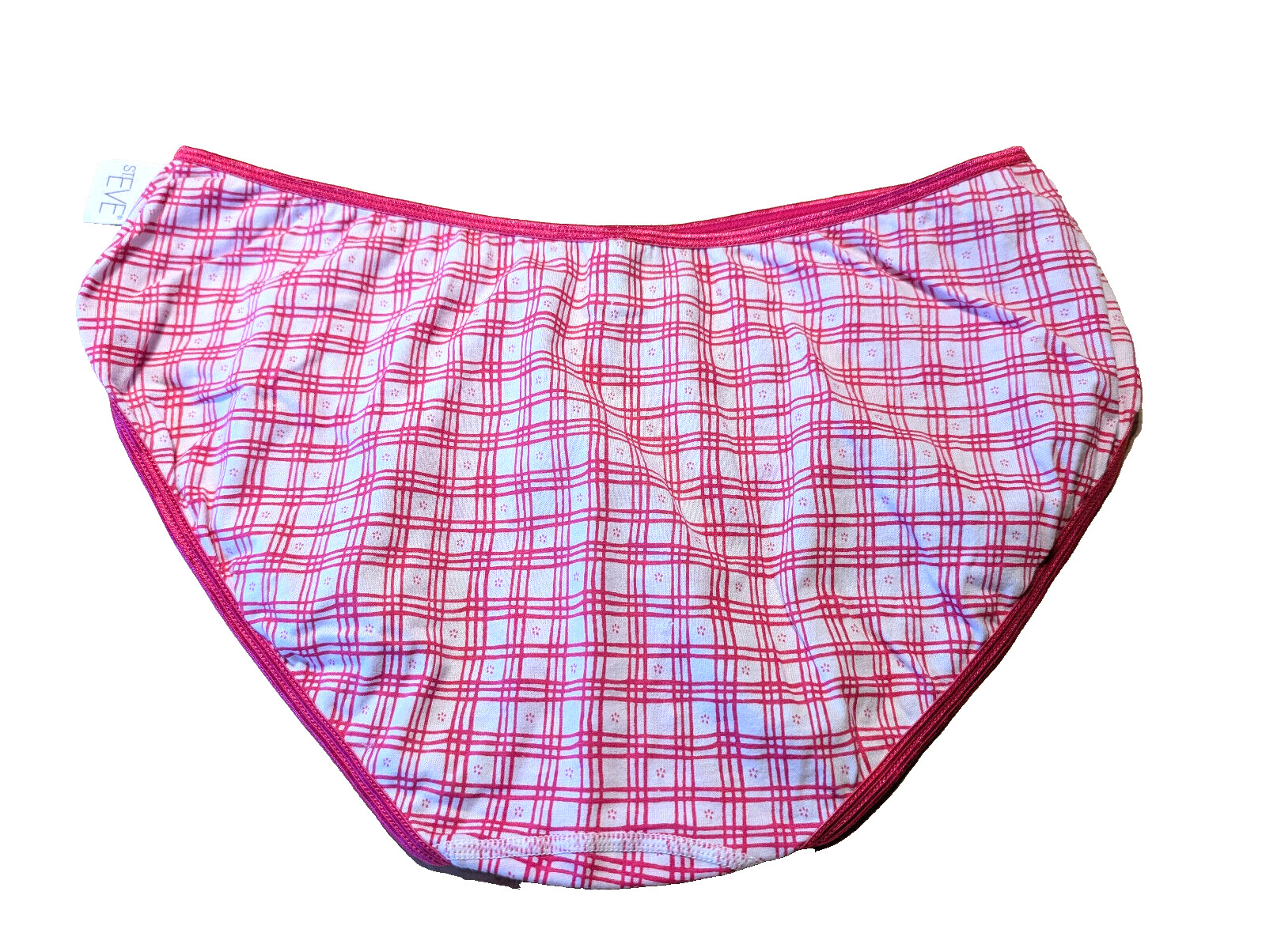 Vintage Y2K St Eve Intimates XL Panty Hong Kong Hot Pink/White Brief Cotton New