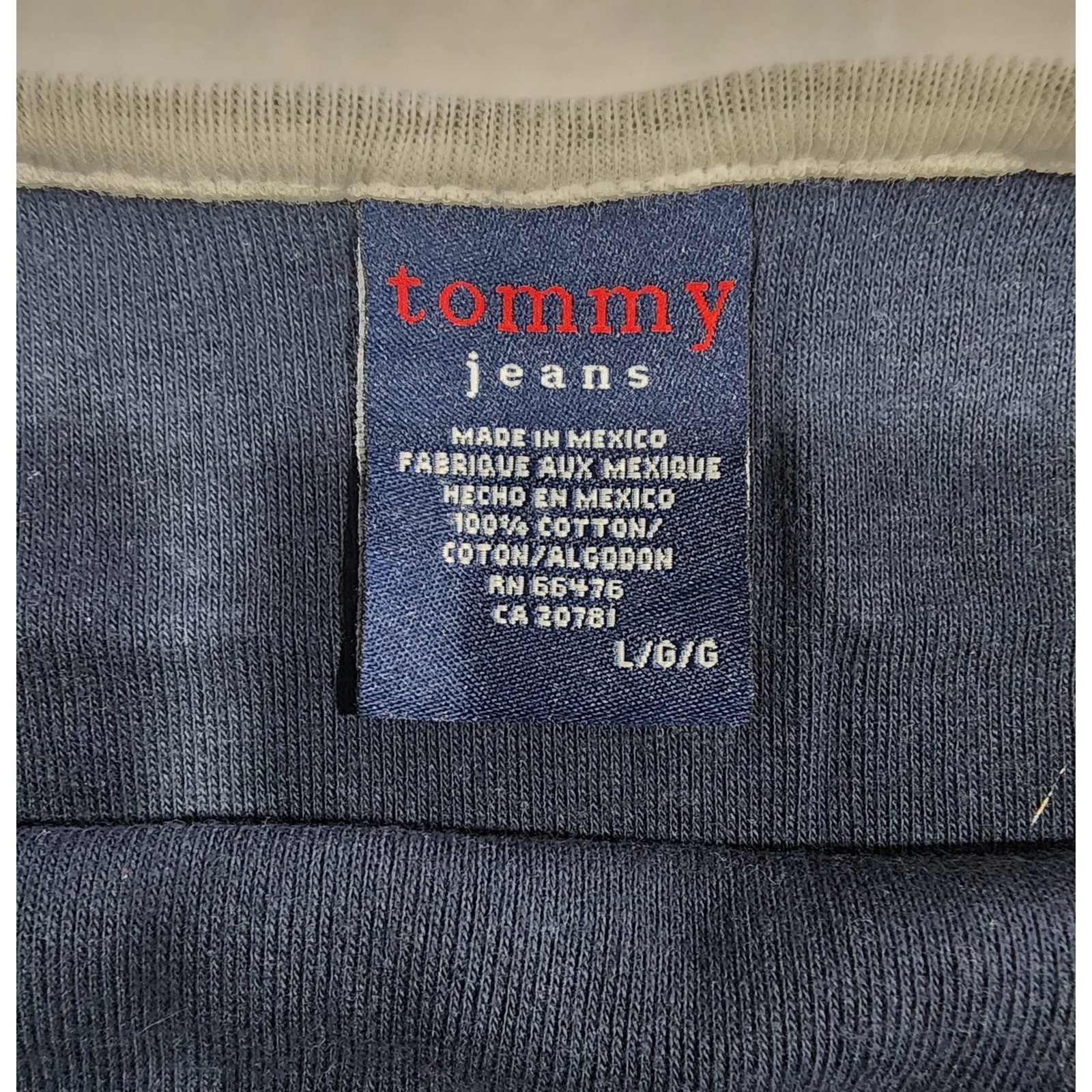 VINTAGE 2001 Tommy Jeans Tank Womens L Navy Camisole Strappy Square Neck