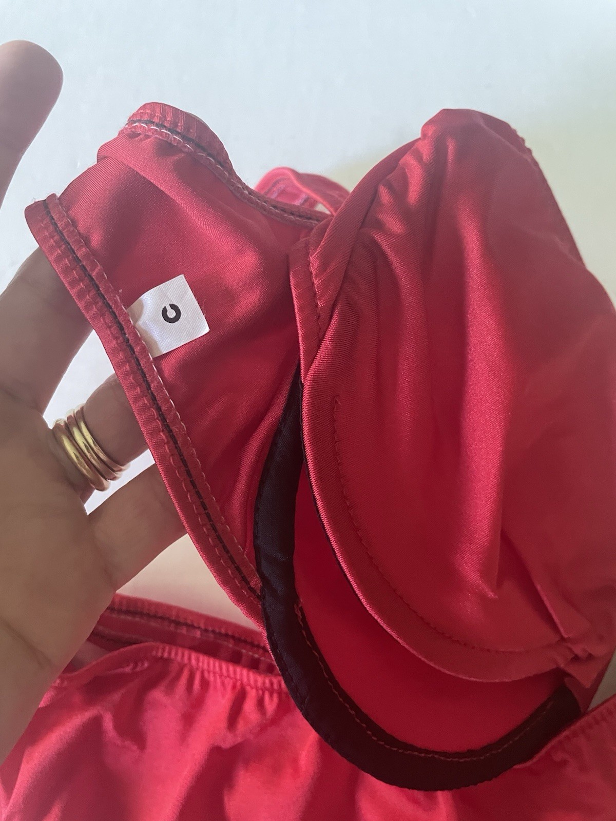 Vintage 80s 1980s Joyce Holder Bikini Swimsuit Bathing Suit Red Medium C Glossy