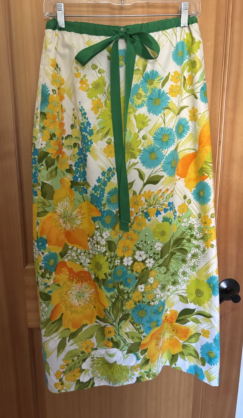 60s 70s Adelaar Maxi Skirt Multicolor Mod Floral Print Lined Women’s Size 2/4