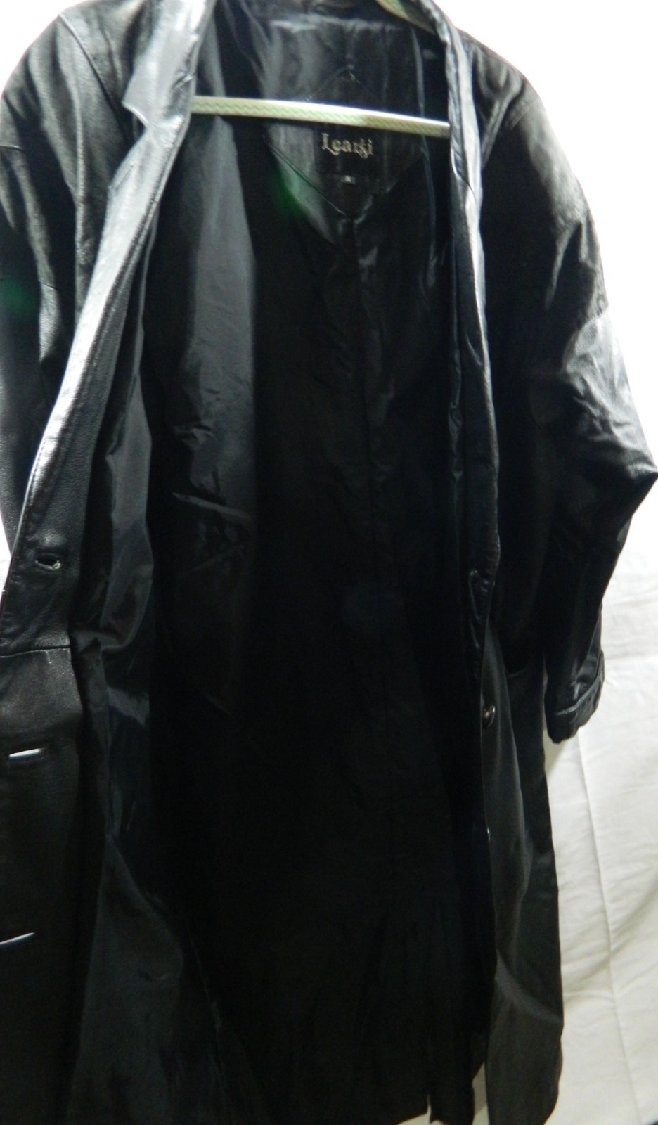 Learsi Genuine Long Leather Jacket Size Medium Vintage 80s