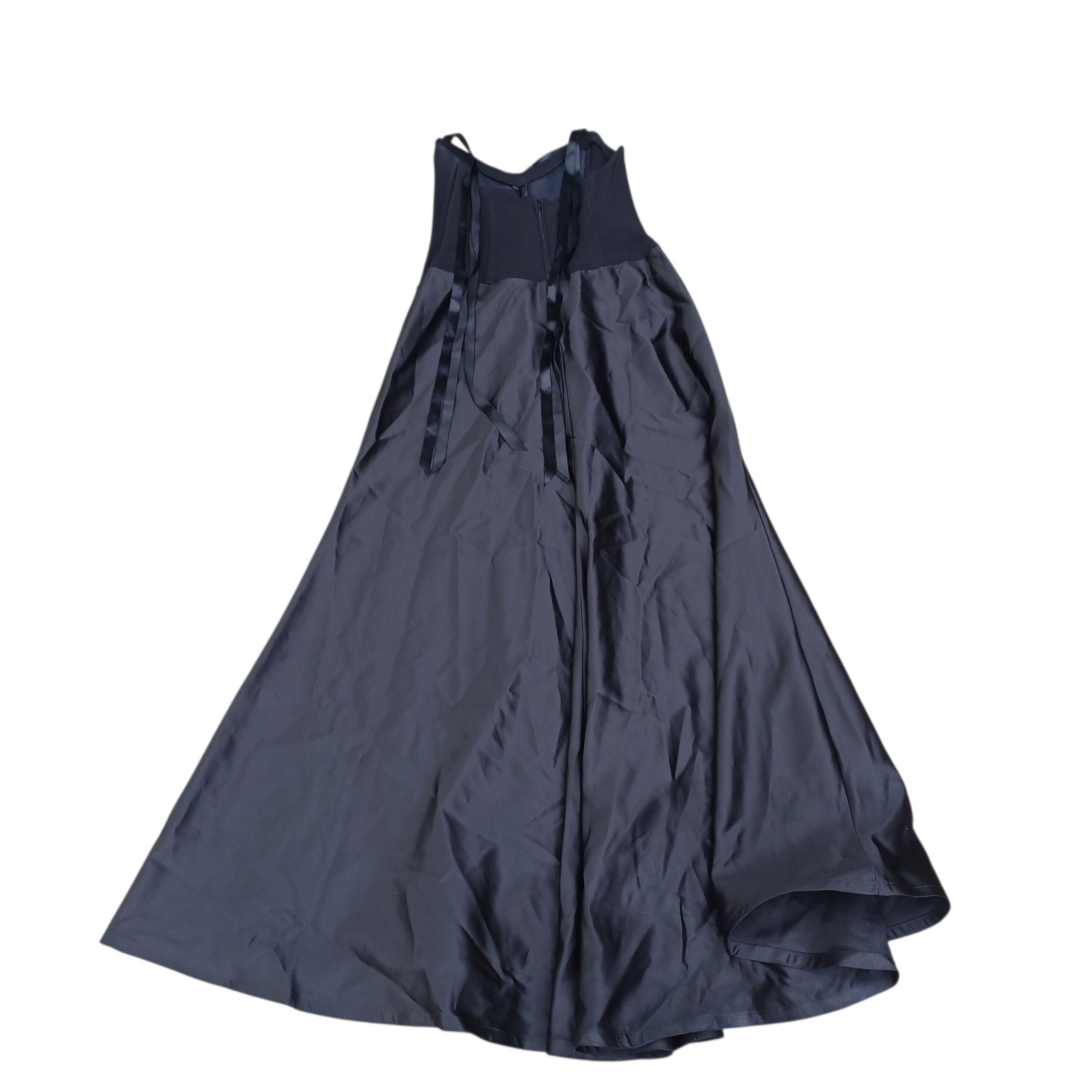 Lillie Rubin USA 80s Retro Shoulders Prom /evening GownDress Black Sz 8 Defecti