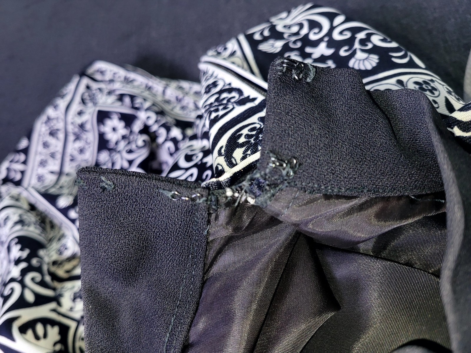 Vintage 60s 70s Black And White Maxi Filigree Greek Italian Dress Size Small