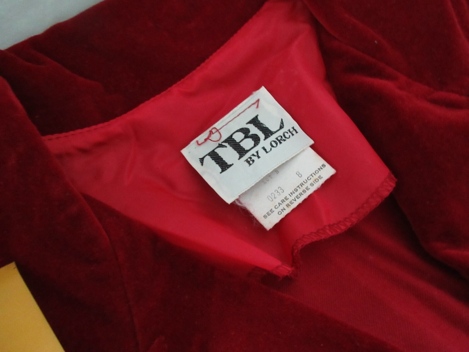 Vintage 90s Y2K Red Velvet Suit Jacket Skirt Long Size 4 / 6 TBL Christmas