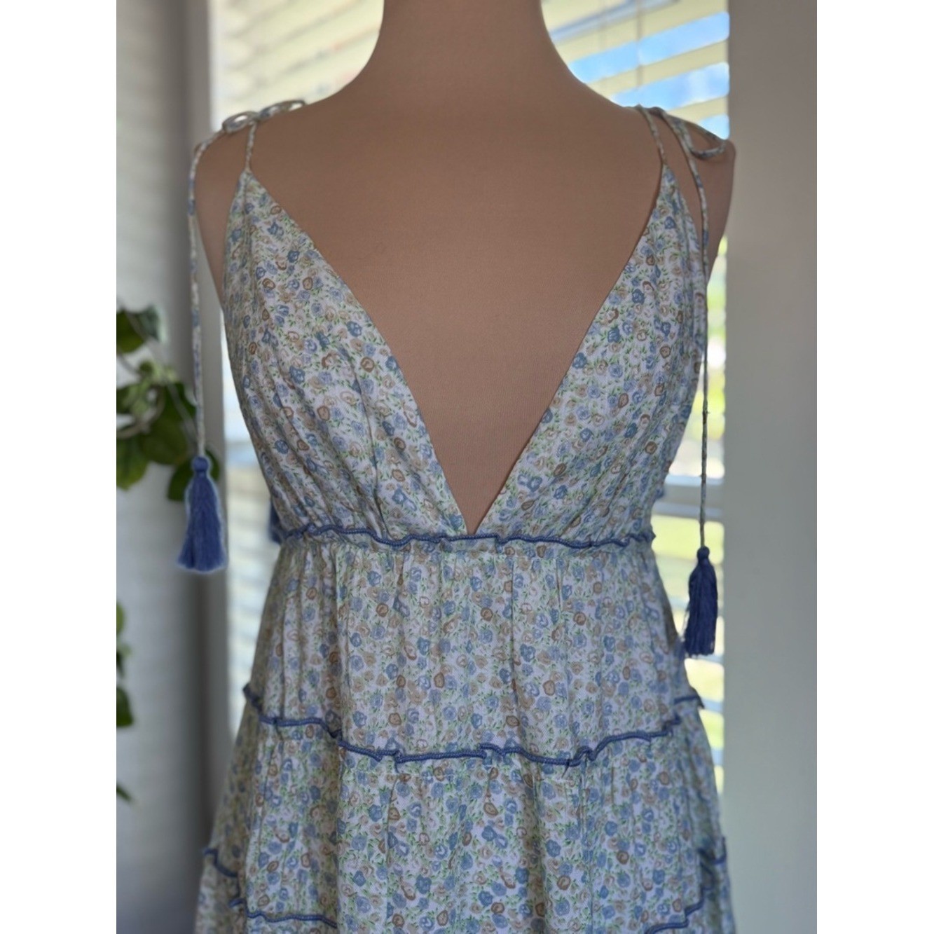 NWT Storia Babydoll Floral Mini Dress Cottagecore Coquette Size Small