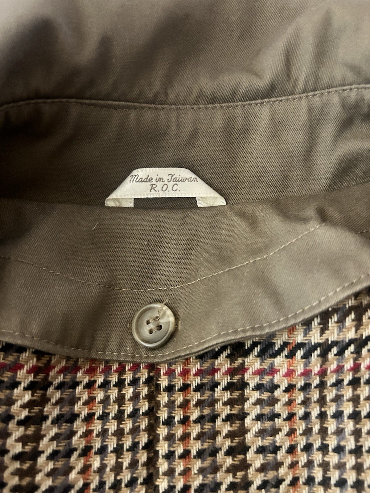VTG Evan Picone Trench Coat Brown Removable Wool Blend Liner M/L Double Breasted