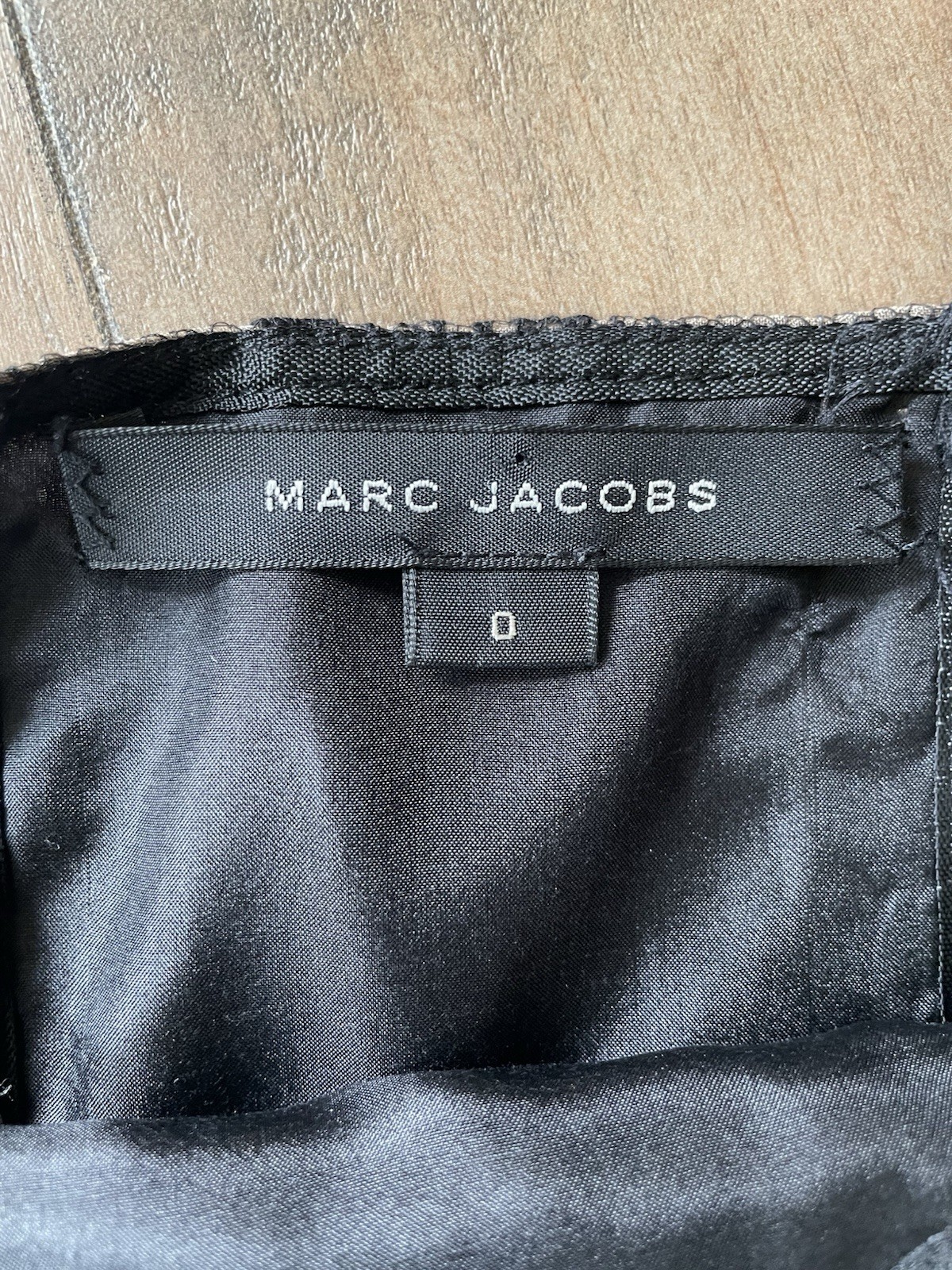 Marc Jacobs Vintage Lace Bustier and Metallic Silk Dress, Lace Straps, Size 0