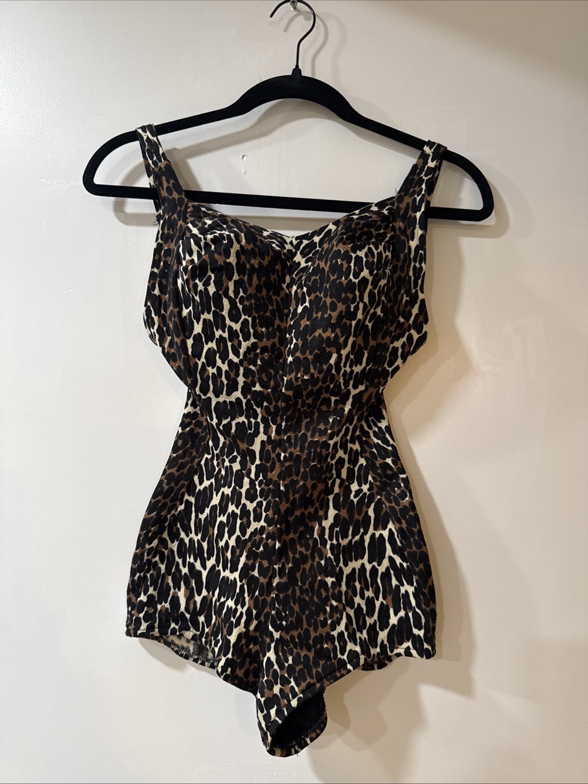 1950s Pinup Cole of California Leopard Print Swimsuit