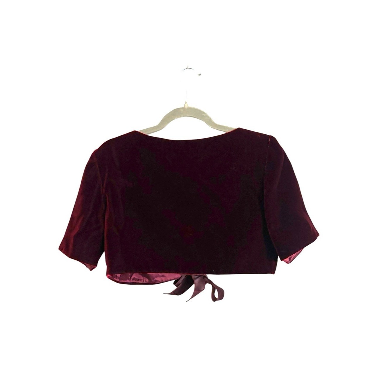 Watters and Watters Vintage Velvet Maroon Shrug Size 8