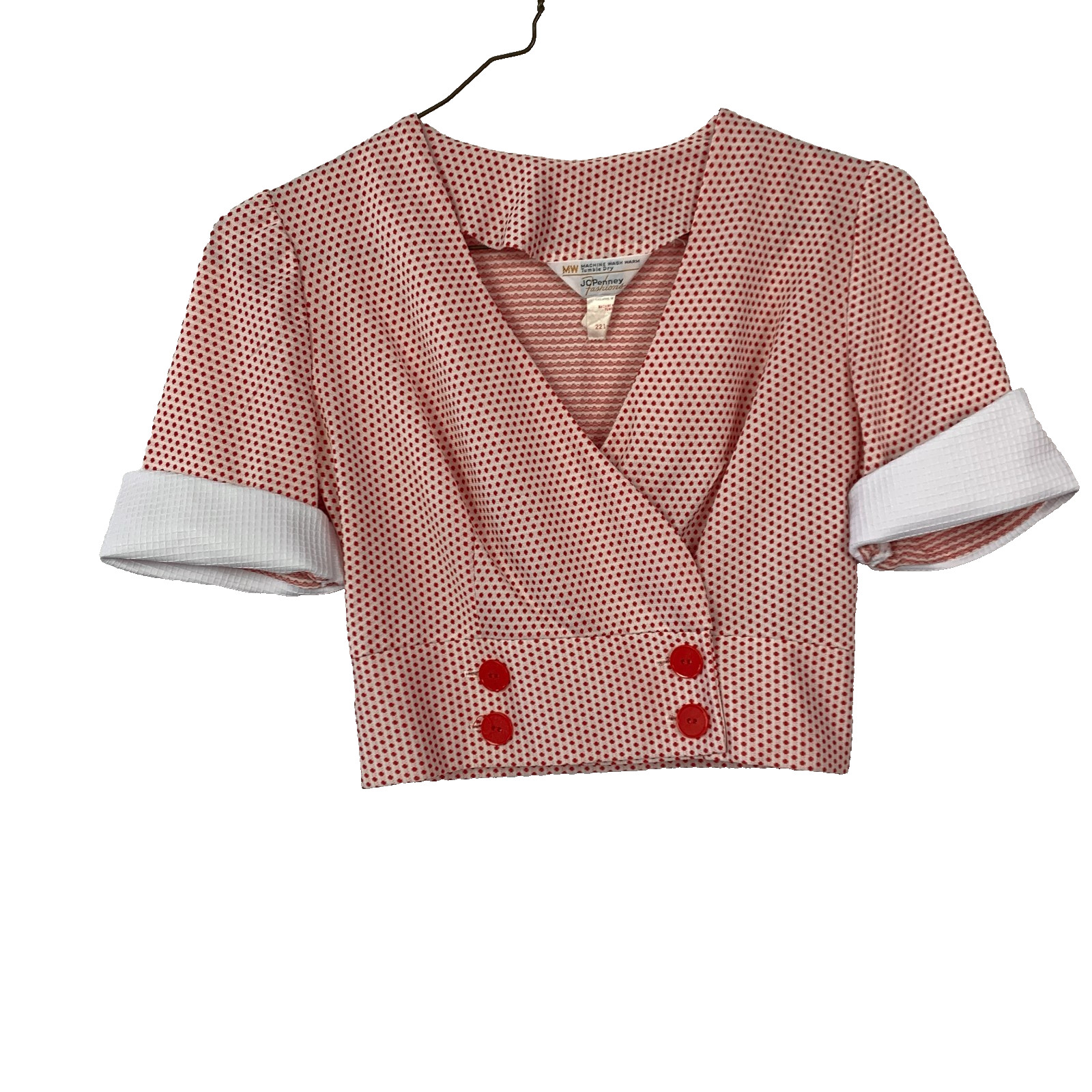 Vintage 70s Montgomery Ward JcPenney Halter Dress Shirt Twee Mrs Maisel Size 10
