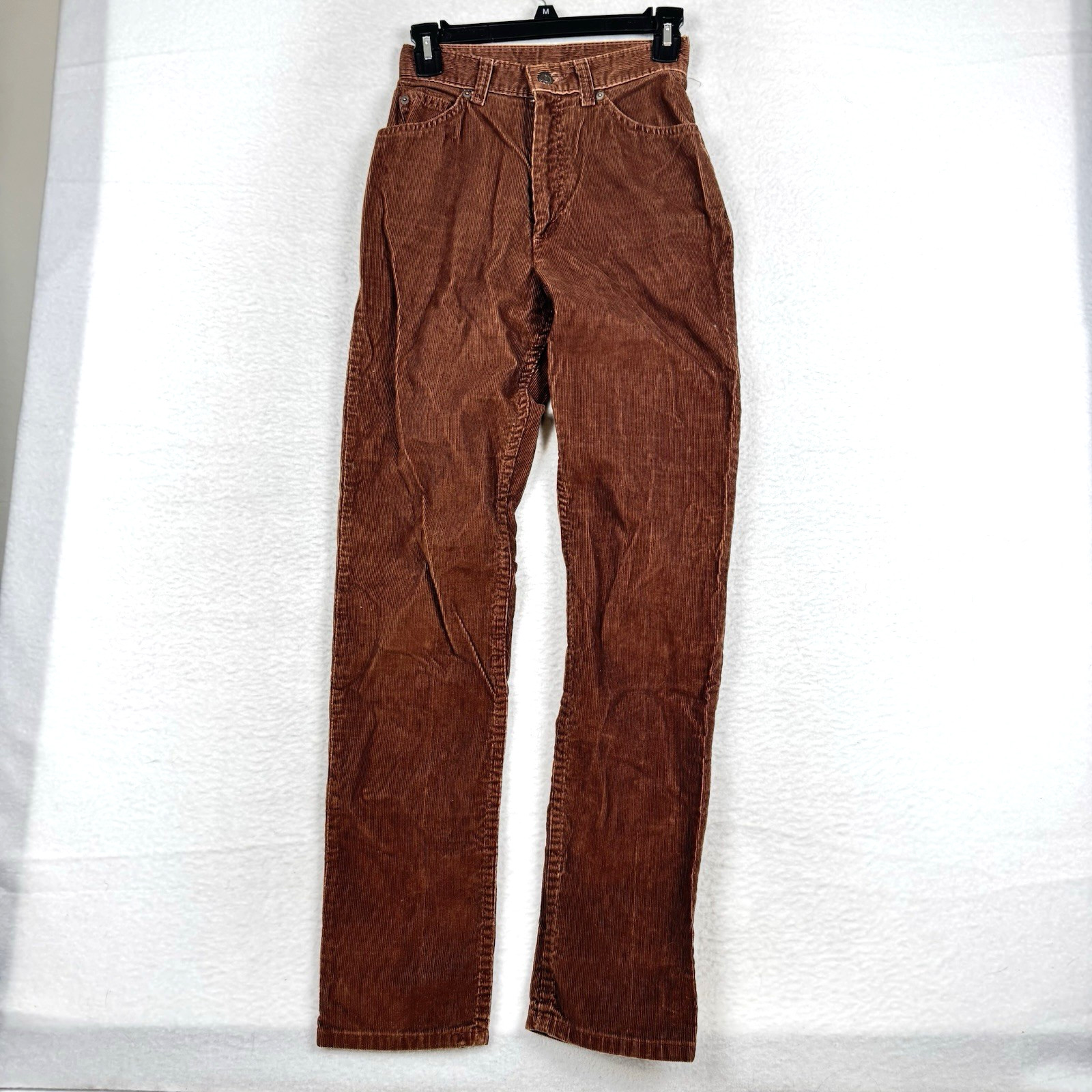 Vintage 80s Levis Womens 5 (~25×30) Brown Corduroy Talon 42 Zip Pants 1985