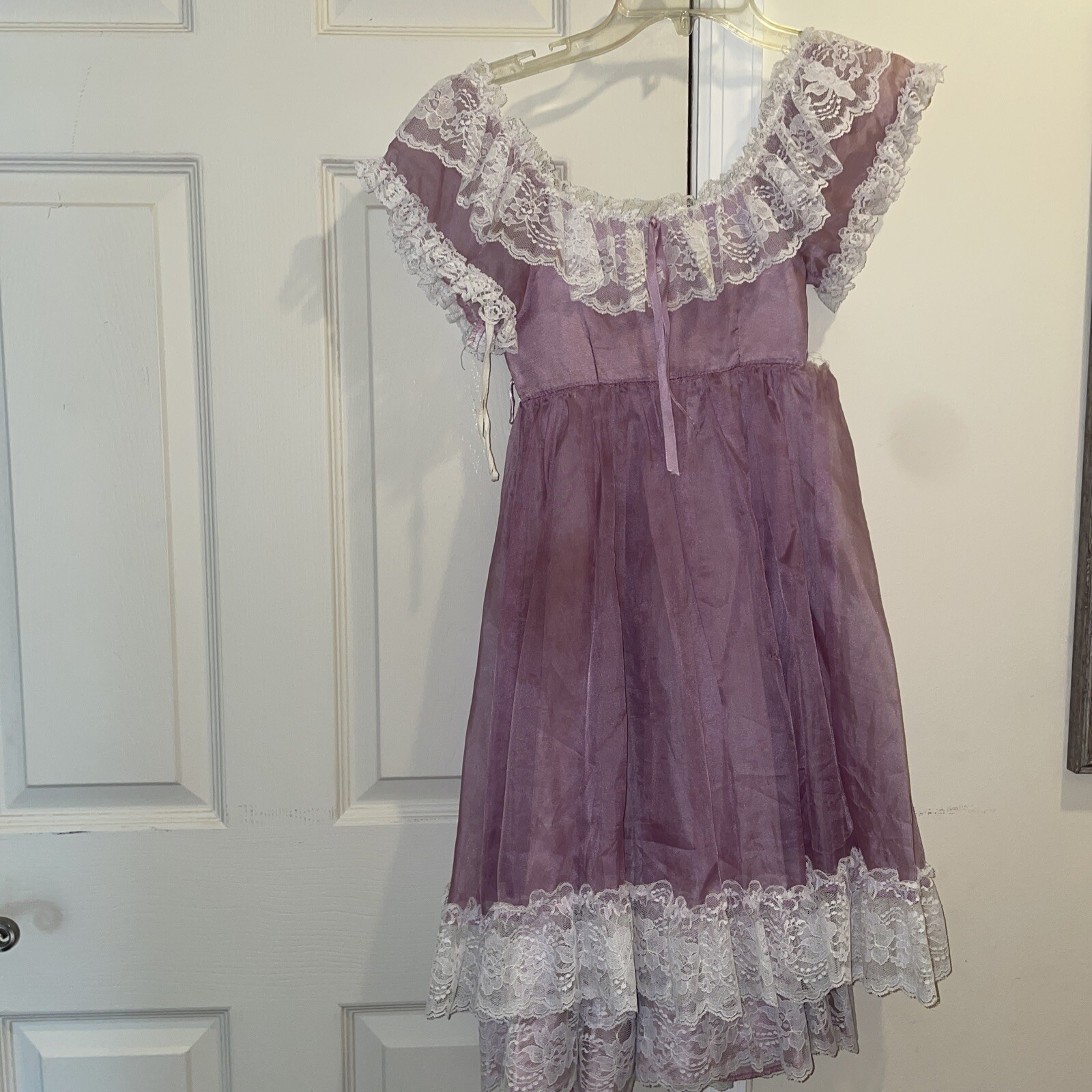 Vtg purple Fancy Frocks Phyllis Gerrans Southern Belle Victorian Dress 8?READ
