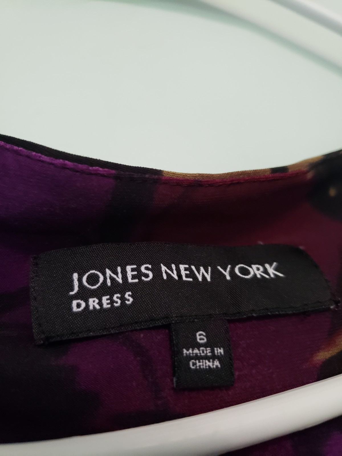 Vtg Jones New York Women 6 Wrap Dress Dark Floral Indie Artsy Stretch Knit Y2K