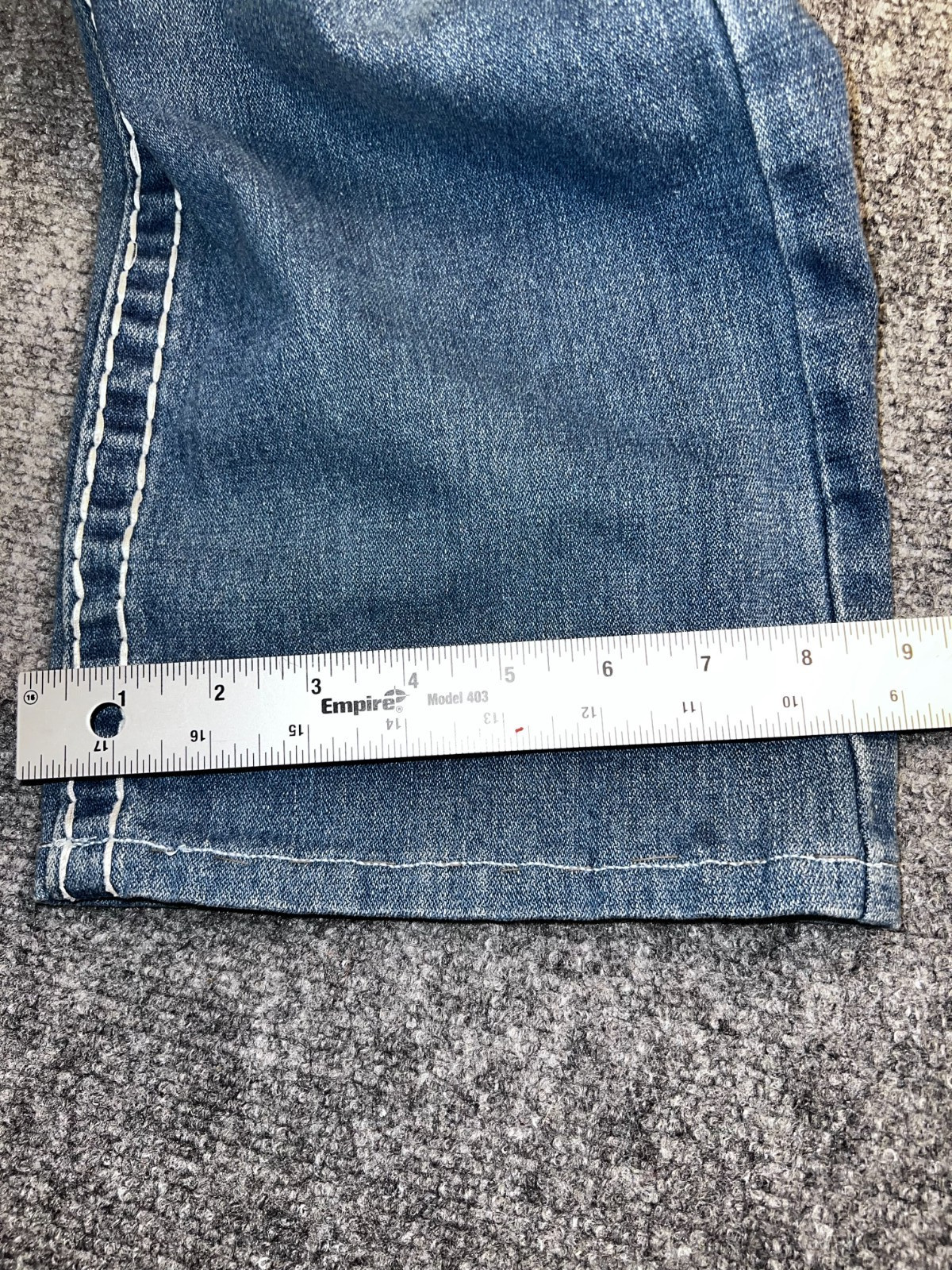 True Religion Billy Super T Jeans Womens 28X30 USA Made Y2K Dark Wash