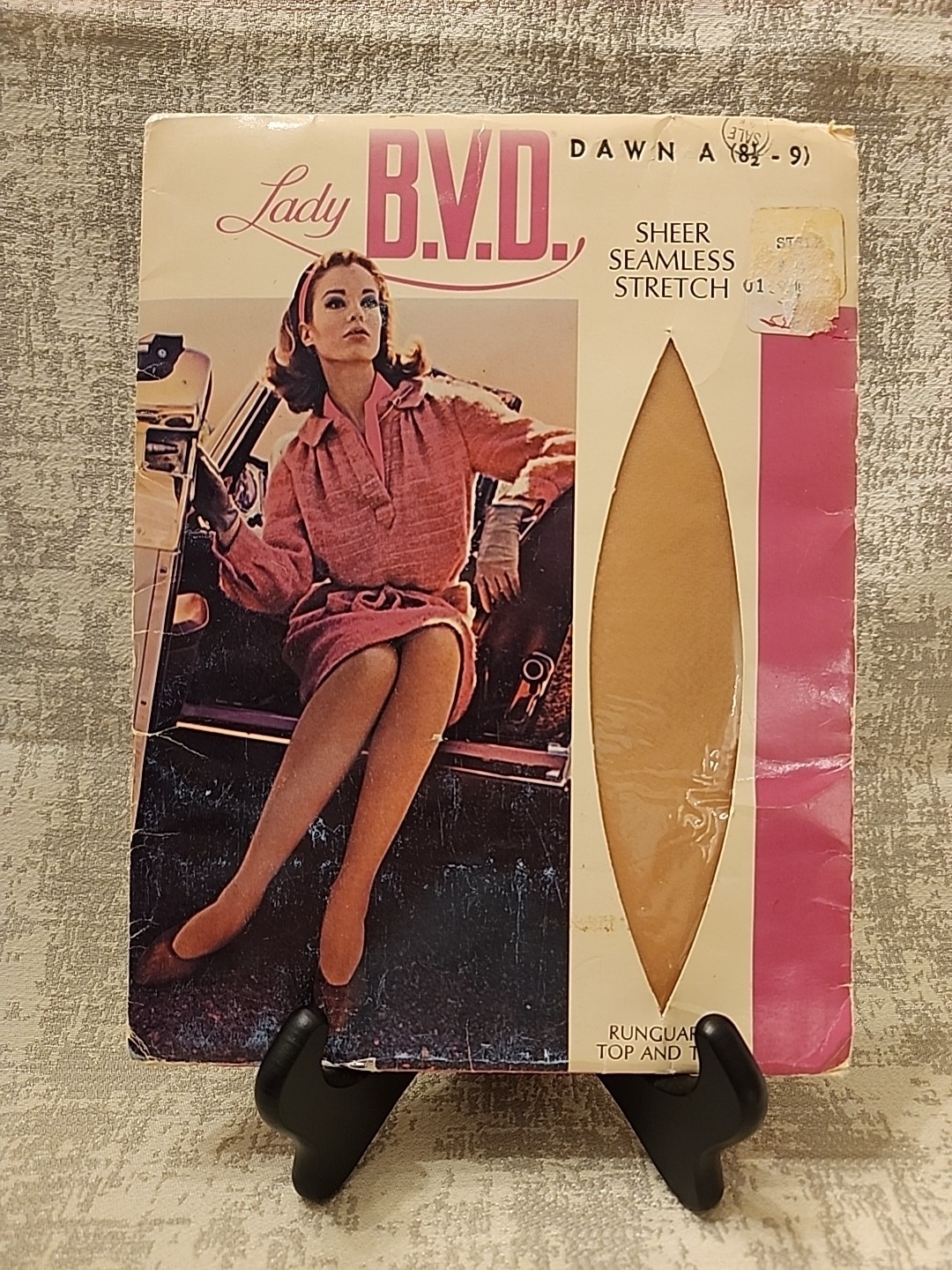 Vintage Lady BVD Sheer Seamless Stretch Nylons Dawn Size A (8 1/2-9)