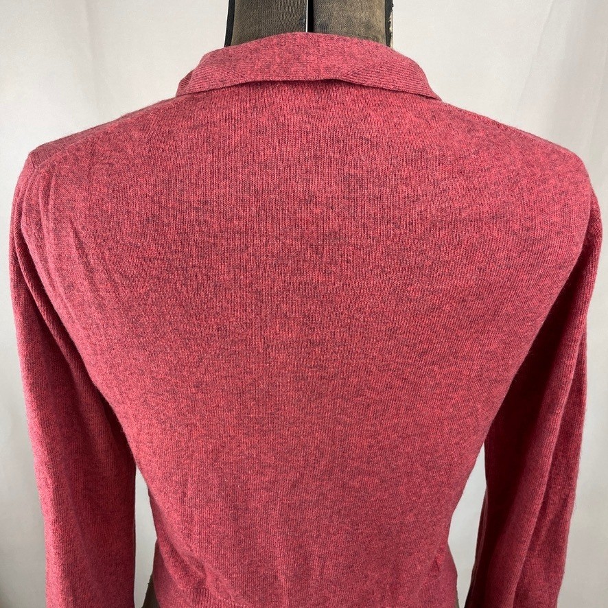 Vintage 50s Womens Cardigan (S/M) Cashmere Button Collar Siren Rockabilly Pinup