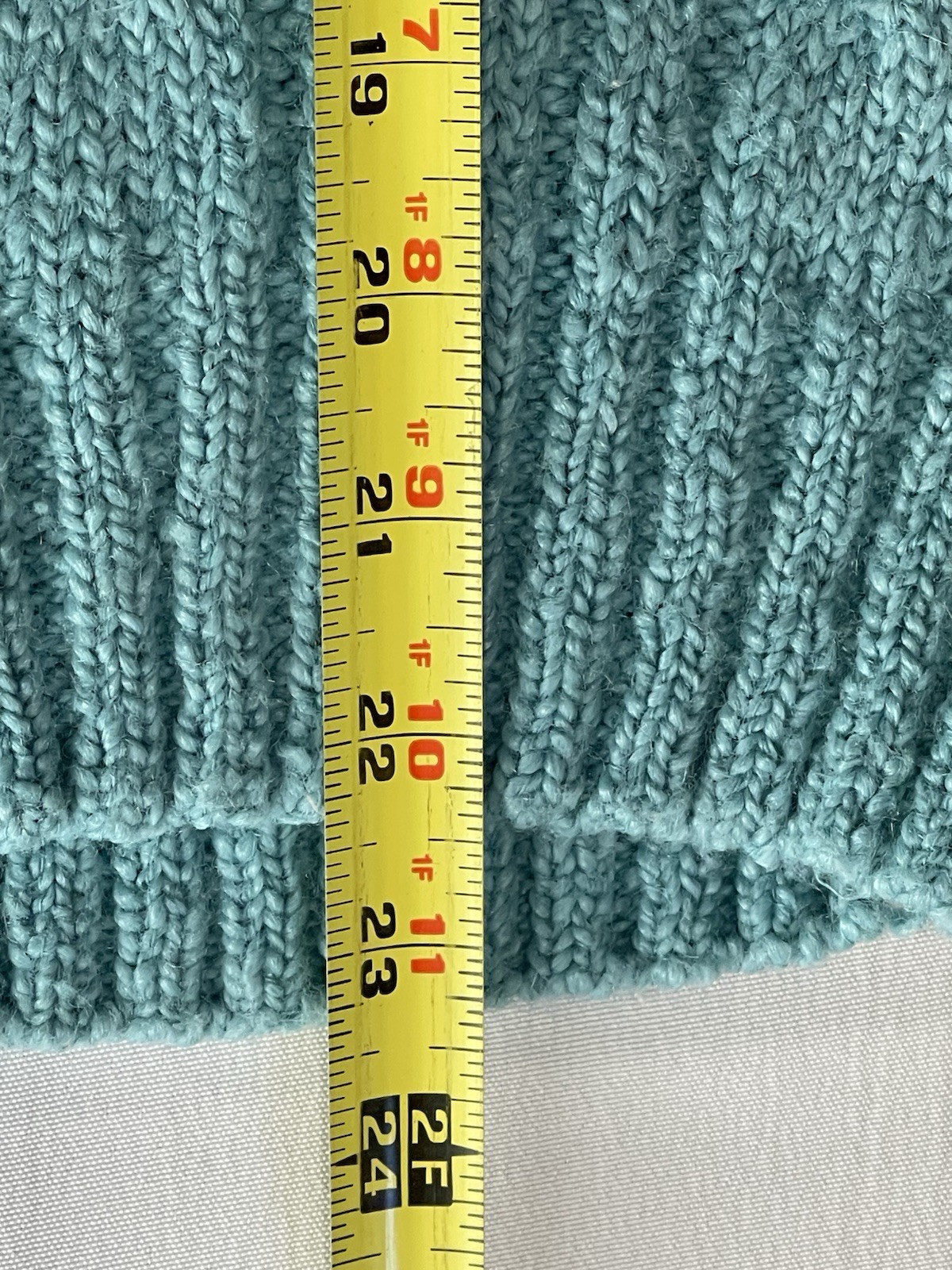 Vintage Sweater Blue Chunky Knit Mock Neck Sz Small Partners Mervyns Womens
