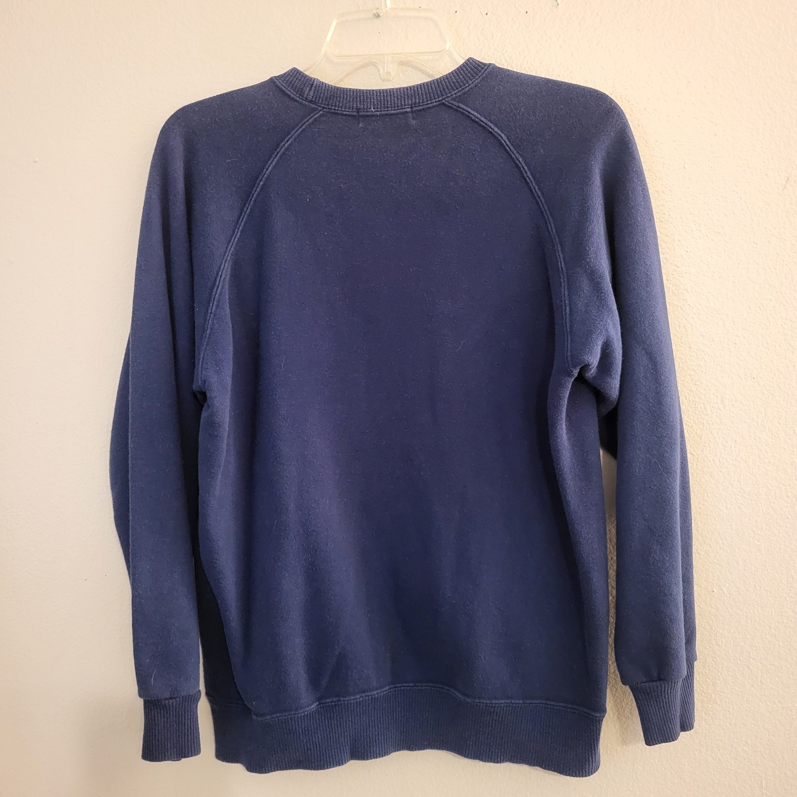 VTG 1990s ORSEN BY MIZUMI 3D Fiber Arts INDIAN Figure Blue Sweatshirt Size S-M