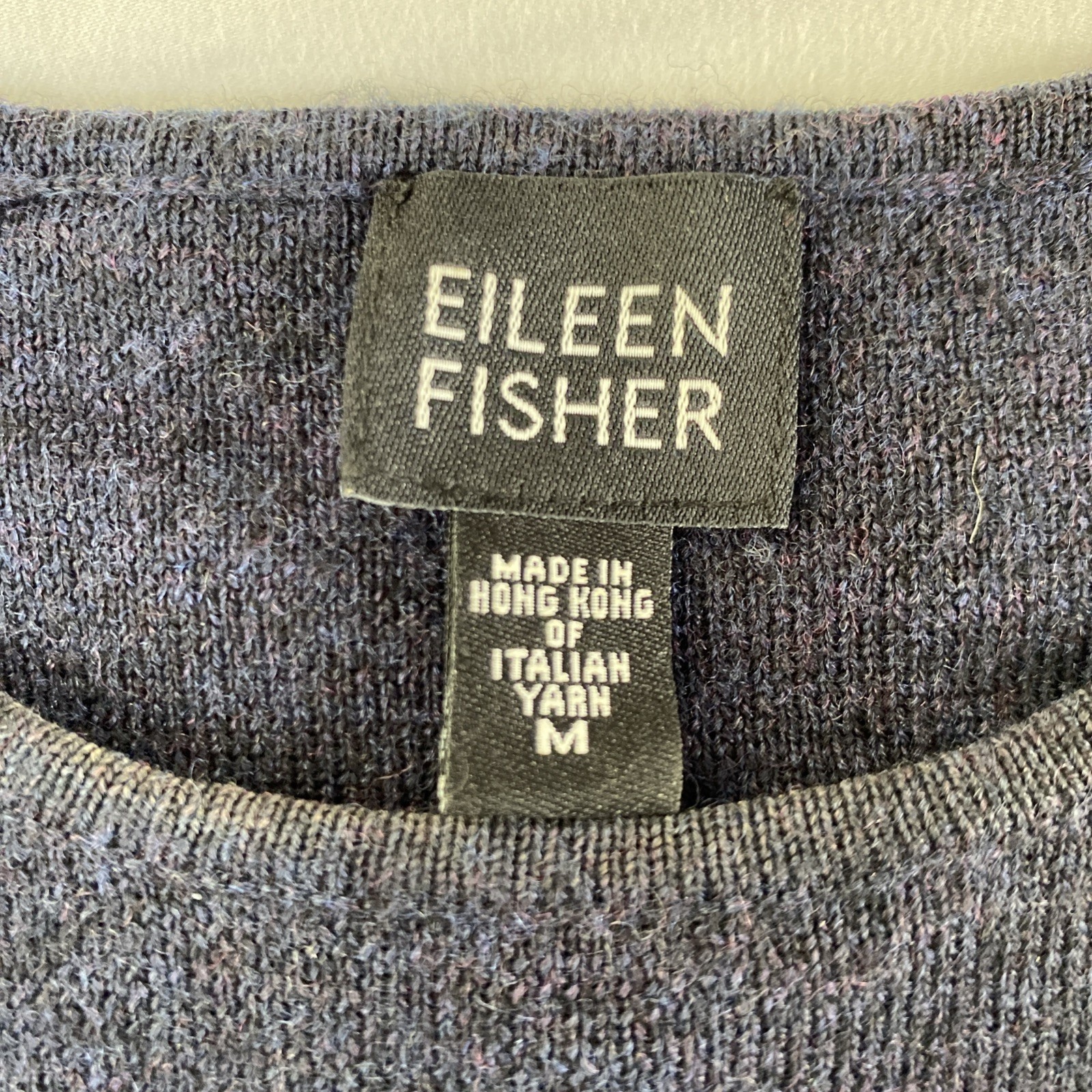 Vtg Eileen Fisher Navy Tank & Skirt Set 2 Piece Sz Med 100% Merino Wool Minimal