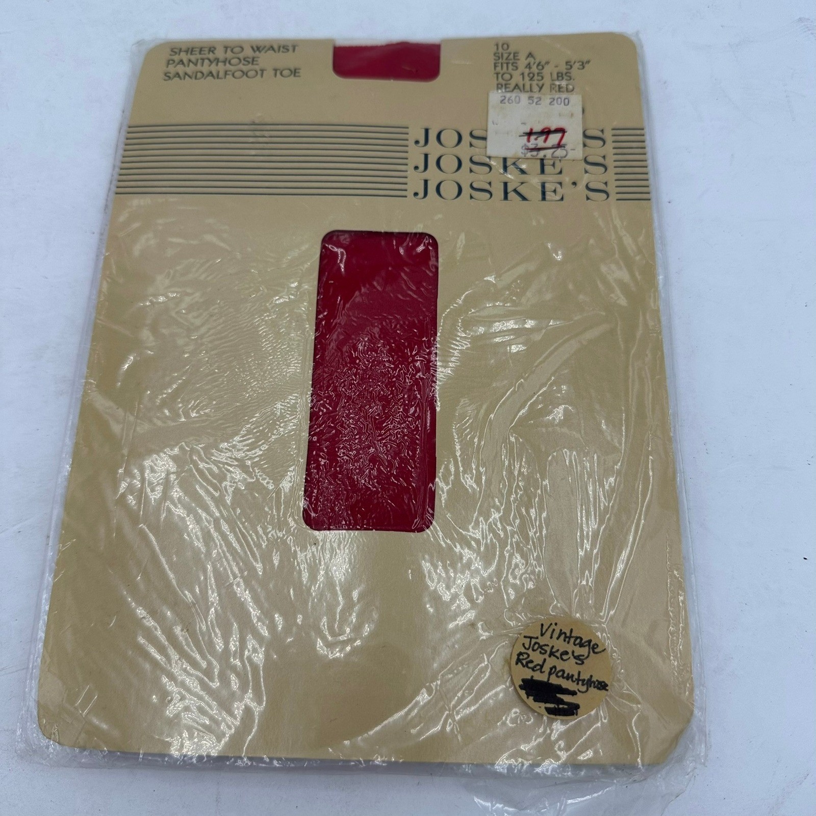 Vintage Joskes Pantyhose Set of Pink Red Size A Dead Stock Hosiery Coquette