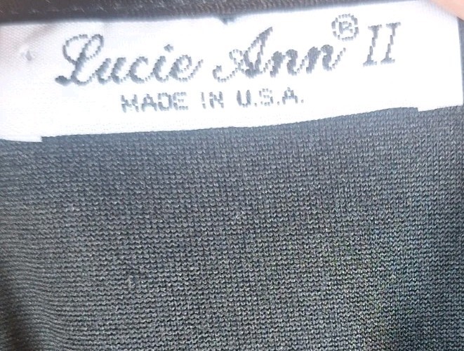 VTG RARE Black Velvet LUCIE ANN Bridal Peignoir Robe lingerie Nightgown SET Med