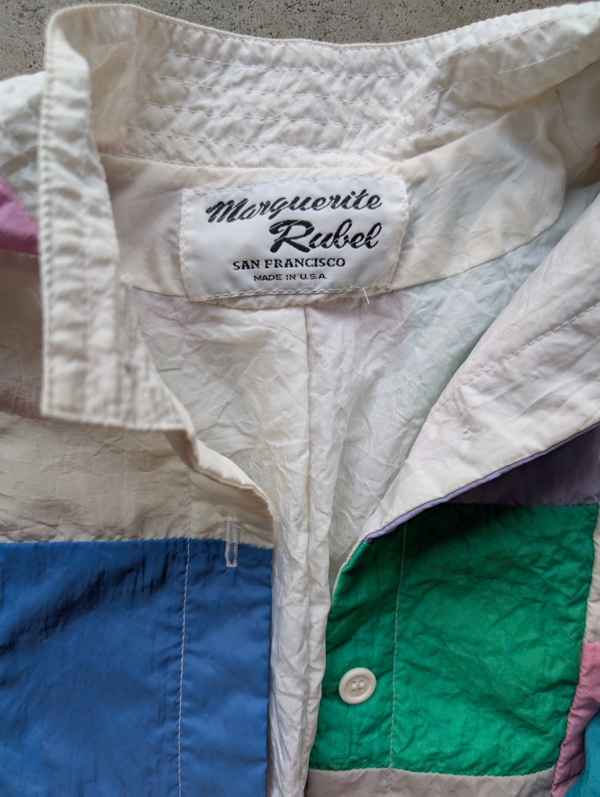 Vintage 1980s Marguerite Rubel SF Womens M Jacket Shoulder Pads