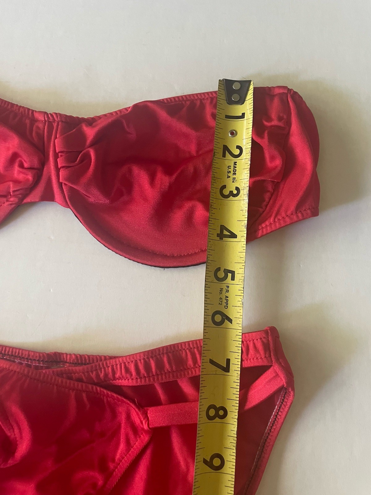 Vintage 80s 1980s Joyce Holder Bikini Swimsuit Bathing Suit Red Medium C Glossy