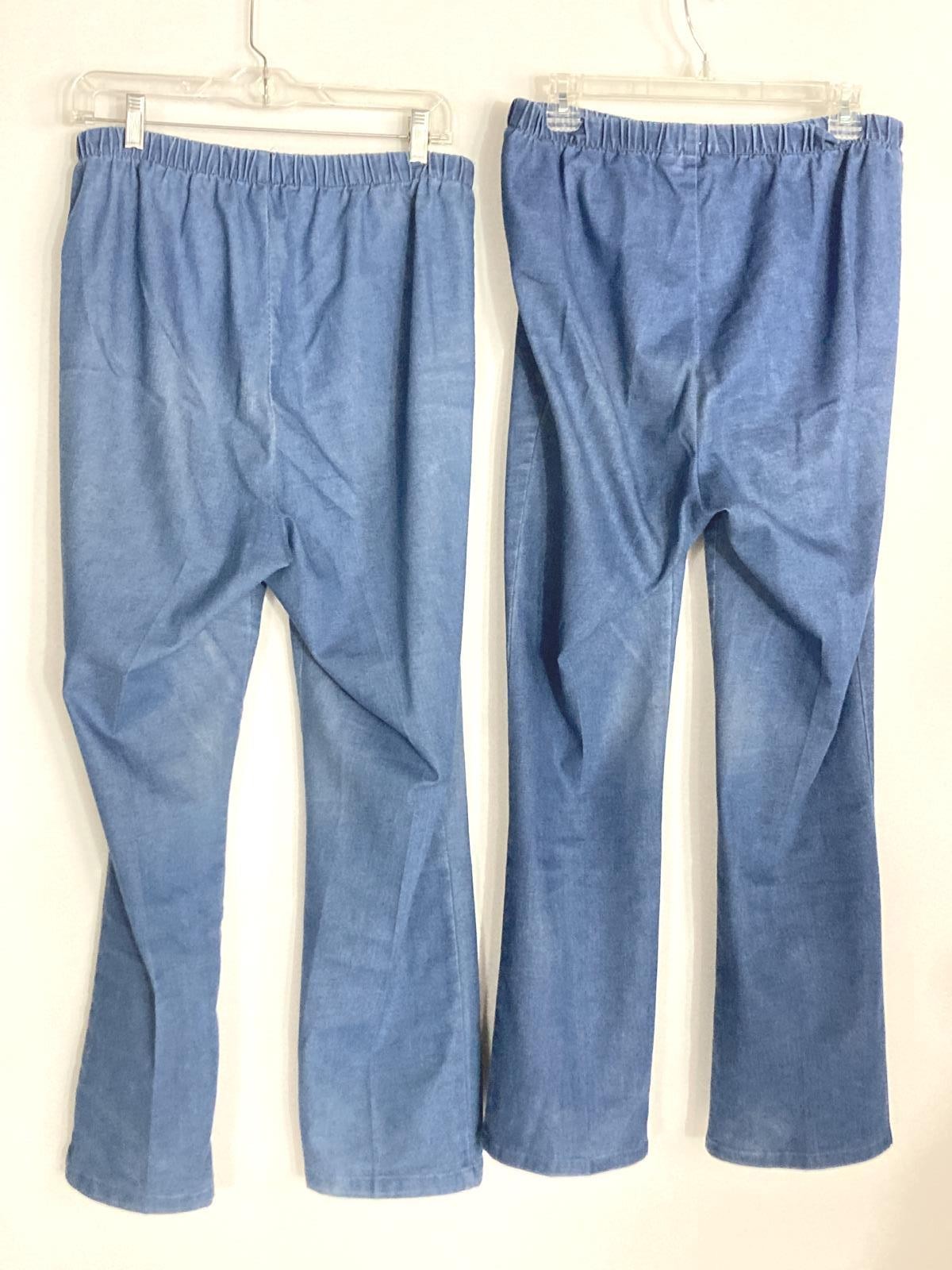 Lot of 2 Vintage Denim 24/7 Women’s Jeans Size 14W Elastic Waist Stretch
