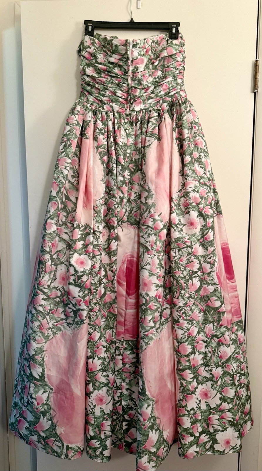 Vintage Victor Costa Floral Strapless Dress Prom Formal Wedding Party
