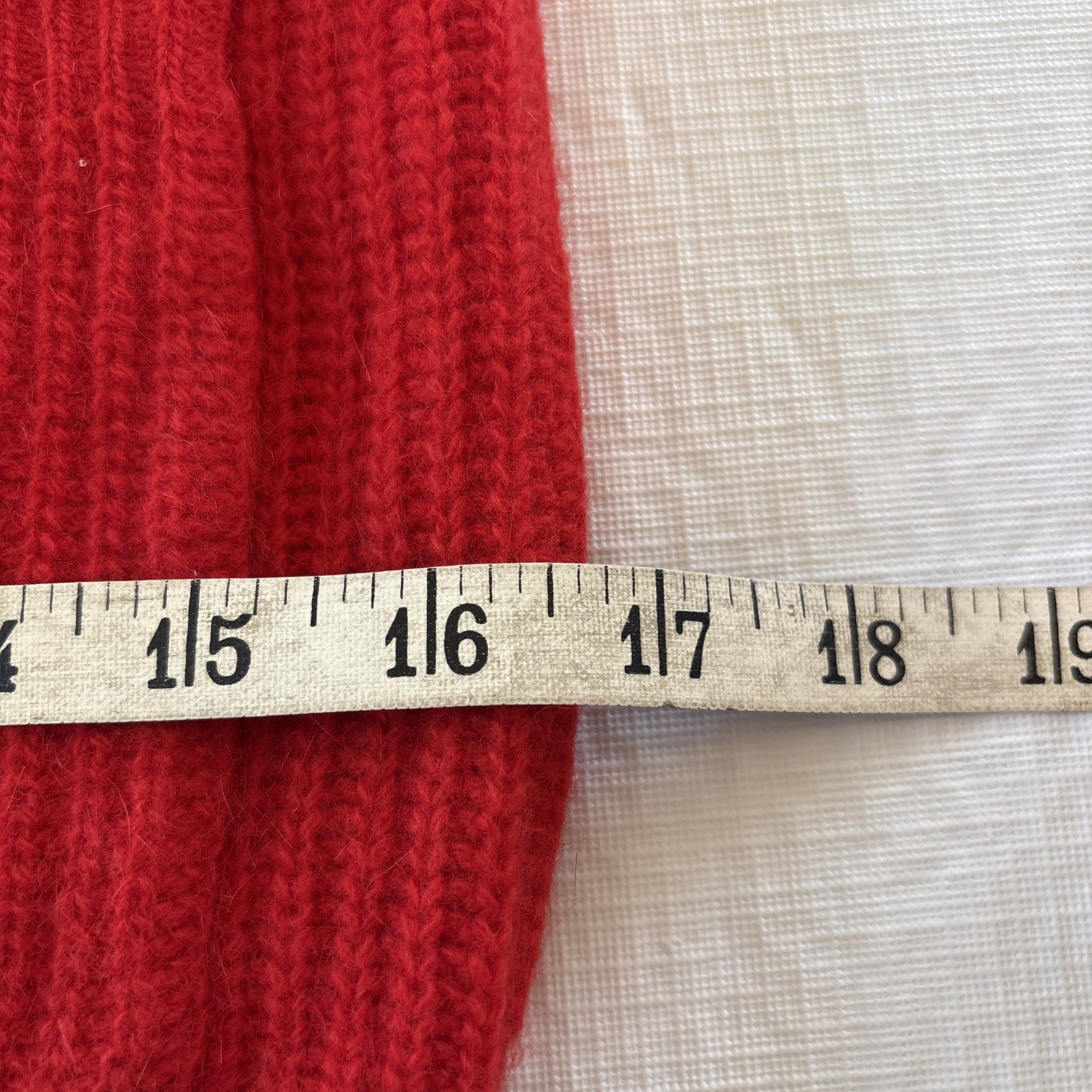 Evan Picone Red Women’s Sweater Vest Wool/Angora Rabbit Hair/nylon VTG Petite S