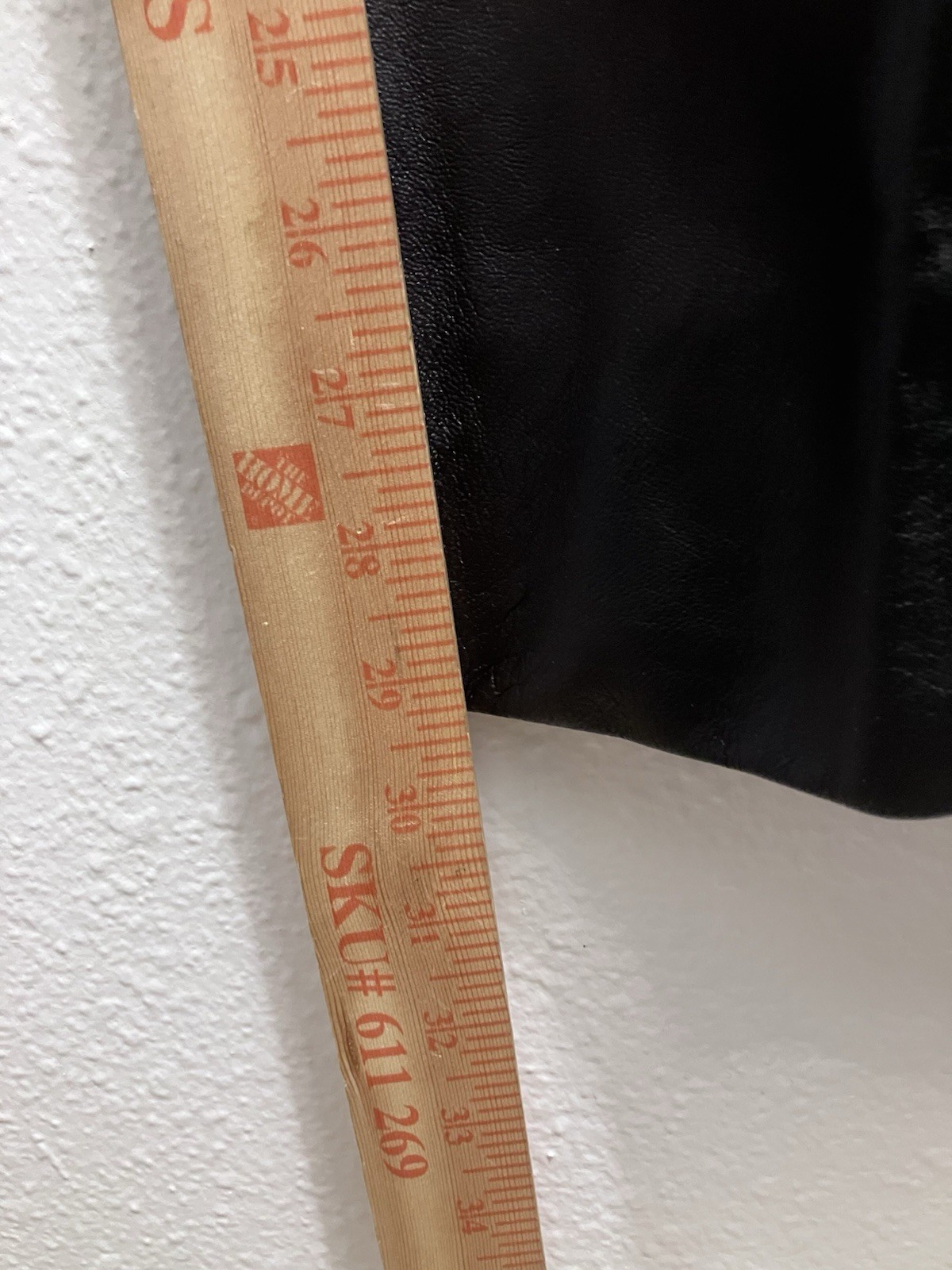 Vintage Leather Pants 14 Black High Waisted Tapered Leg 30×29