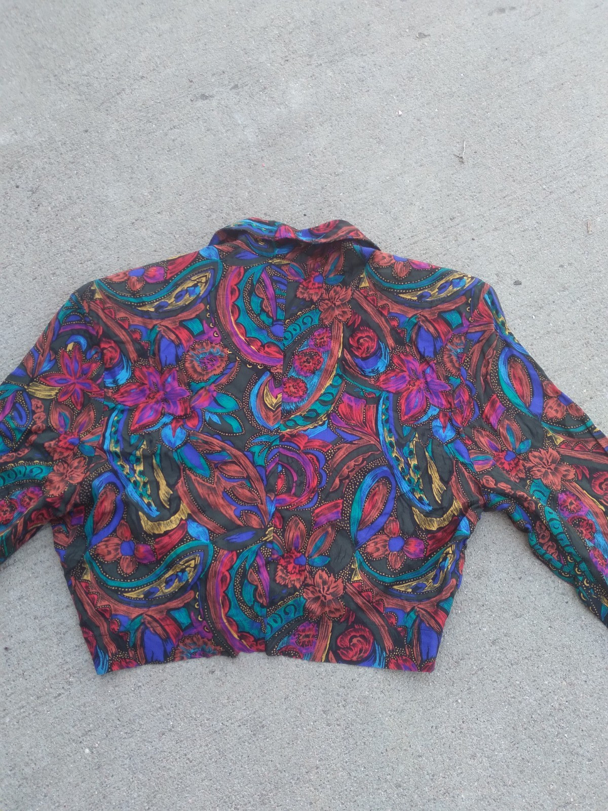 Vintage La Belle Fashions Top Women’s Small Crop Top Long Sleeve 90s Style